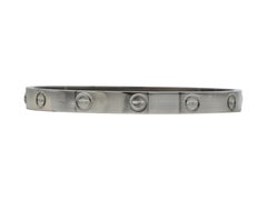 Cartier Love Bracelet Classic Model 18K White Gold Size 17