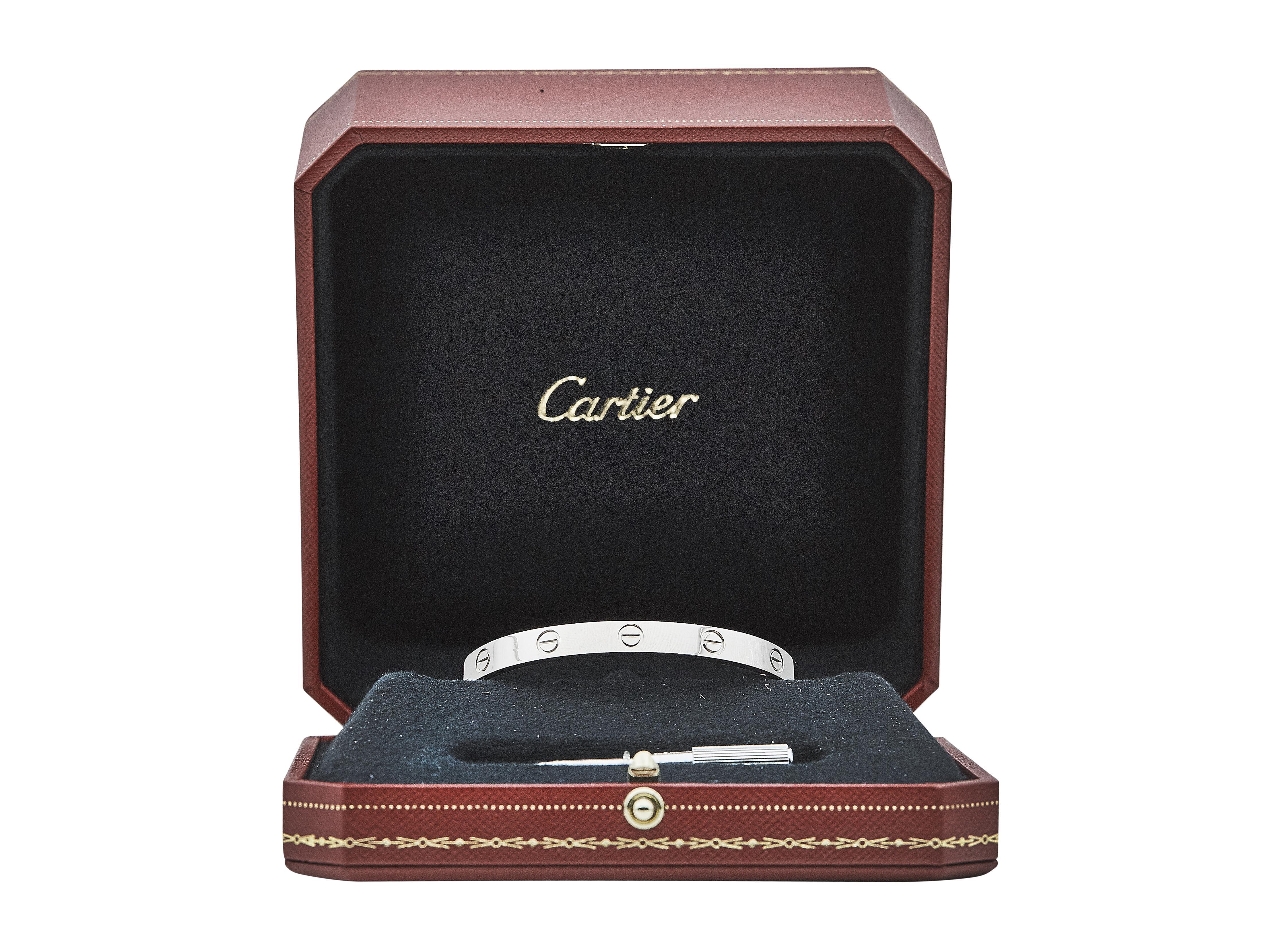 Cartier Love Bracelet Modèle Classique Or Blanc 18K Taille 17 en vente 2