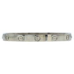 Cartier Love Bracelet, Classic Model, 18K White Gold, Size 17