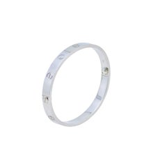 Cartier Love Bracelet Classic Model 18K White Gold Size 17