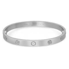 Cartier Love Bracelet Classic Model 18K White Gold Size 18