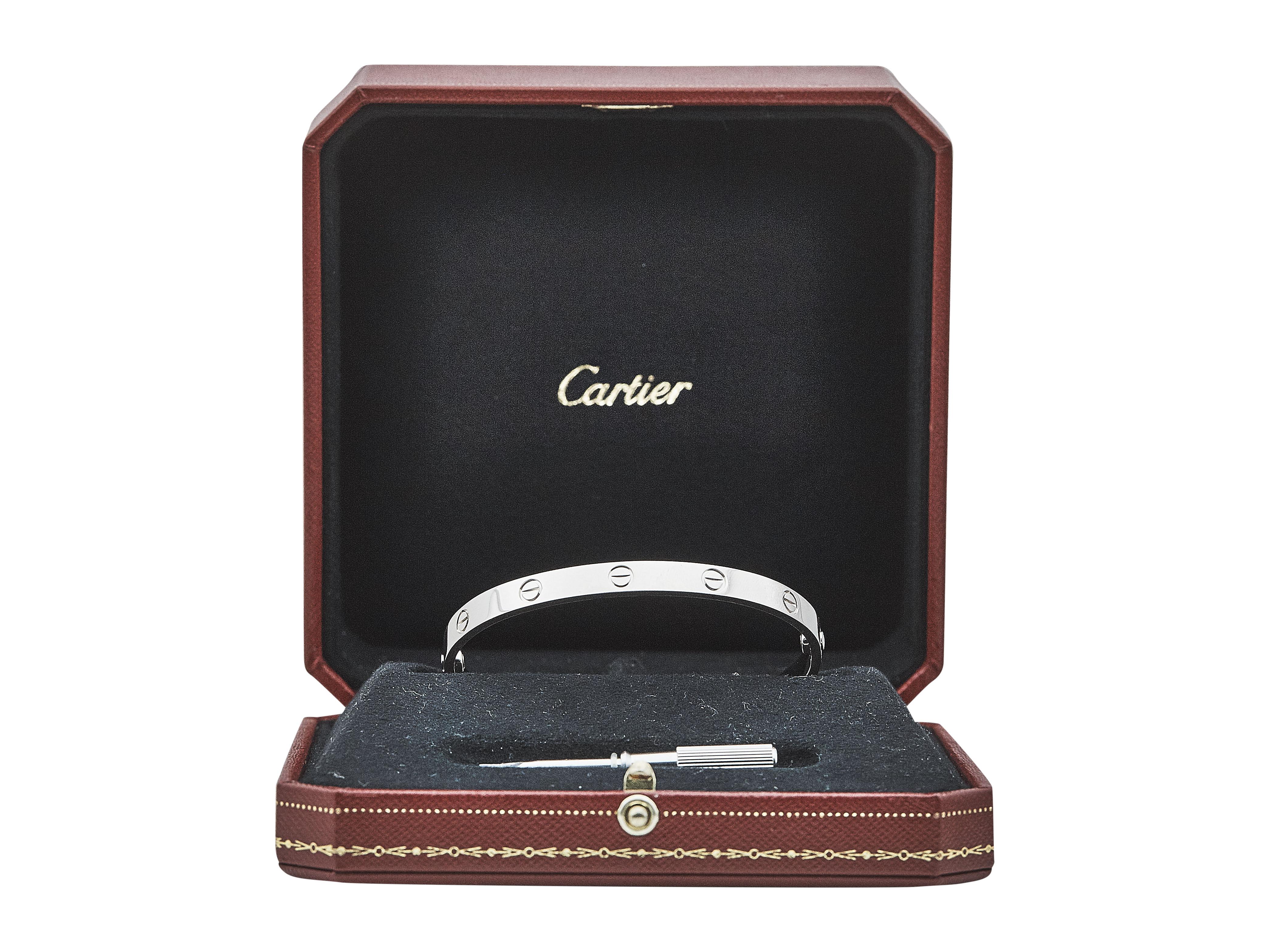 Cartier Bracciale dell'Amore Modello Classico Oro Bianco 18K Taglia 19 in vendita 1