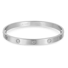 Cartier Love Armband Classic Model 18K Weißgold Größe 19