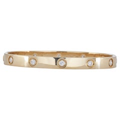 Pulsera Cartier Love Modelo Clásico Oro Amarillo 18K 10-Diamantes Talla 17
