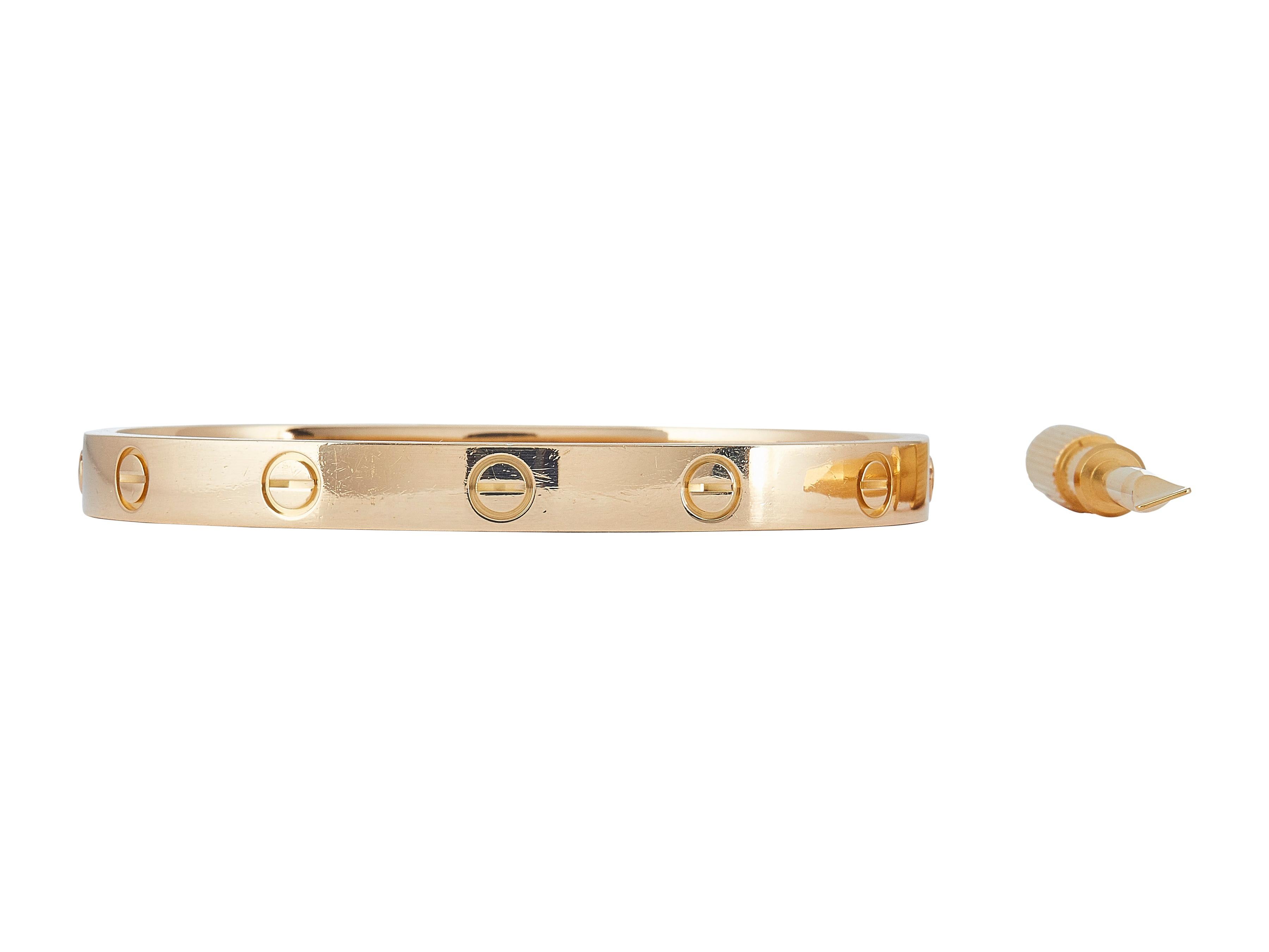 Femenino o masculino Pulsera Cartier Love Modelo Clásico Oro Amarillo 18K Talla 17 en venta