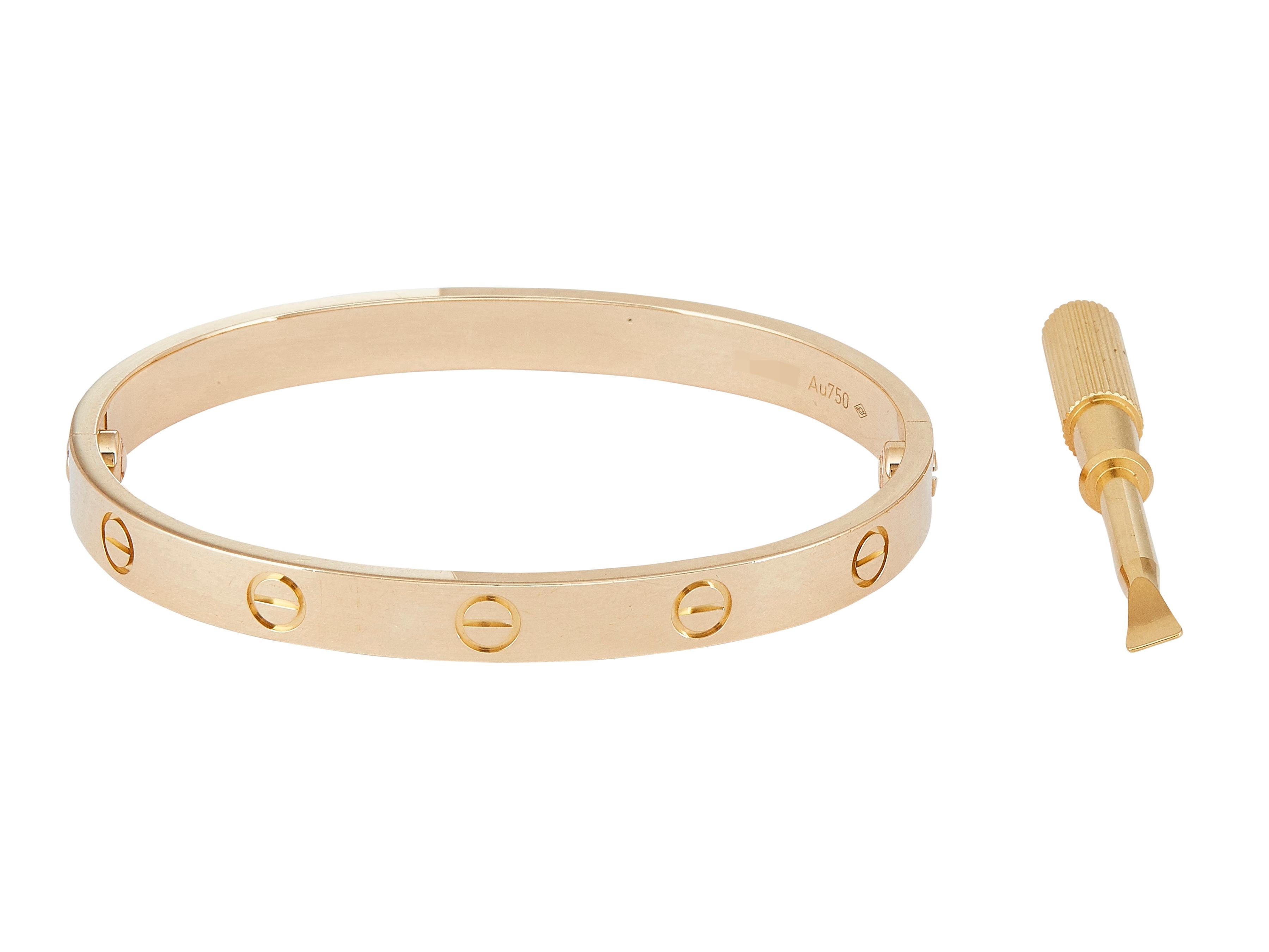 Pulsera Cartier Love Modelo Clásico Oro Amarillo 18K Talla 17 en venta 1