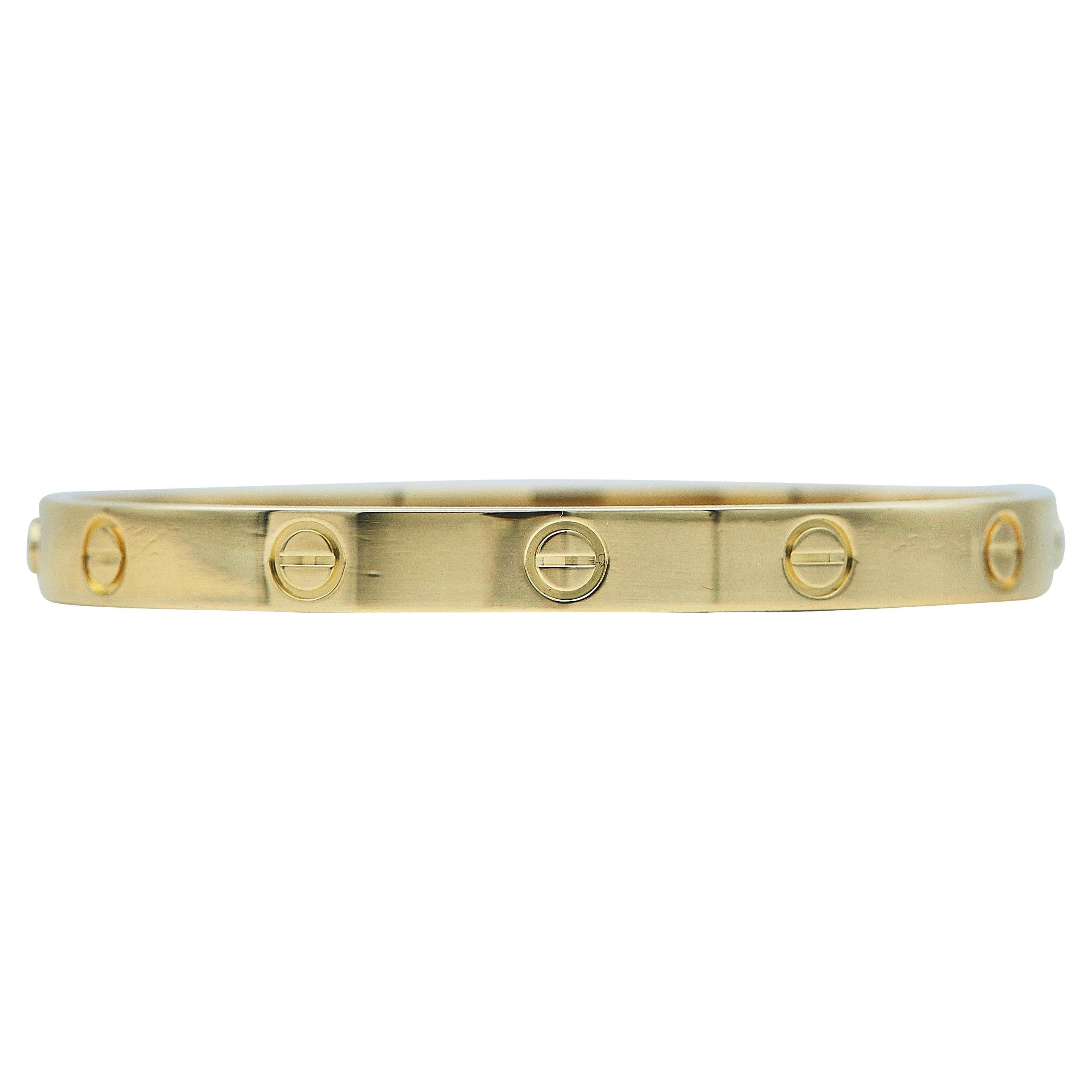 Cartier Love Armband Classic Model 18K Gelbgold Größe 17