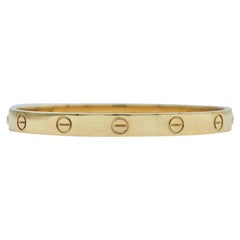 Pulsera Cartier Love, modelo clásico, oro amarillo de 18 quilates, talla 17
