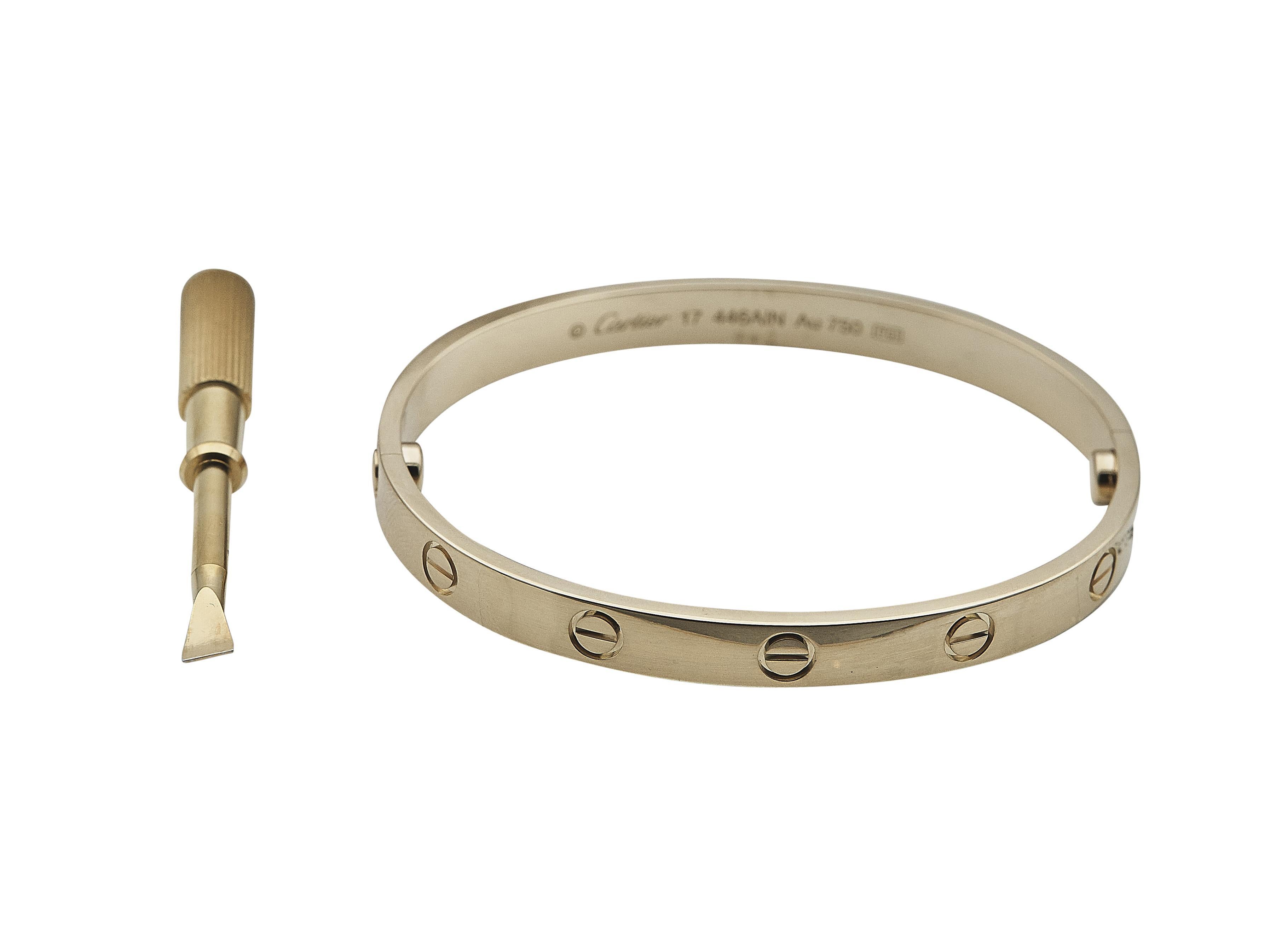 Cartier Love Bracelet Modèle Classique Or Jaune 18K Taille 18 Excellent état - En vente à New York, NY