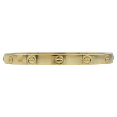 Cartier Love Bracelet Classic Model 18K Yellow Gold Size 18