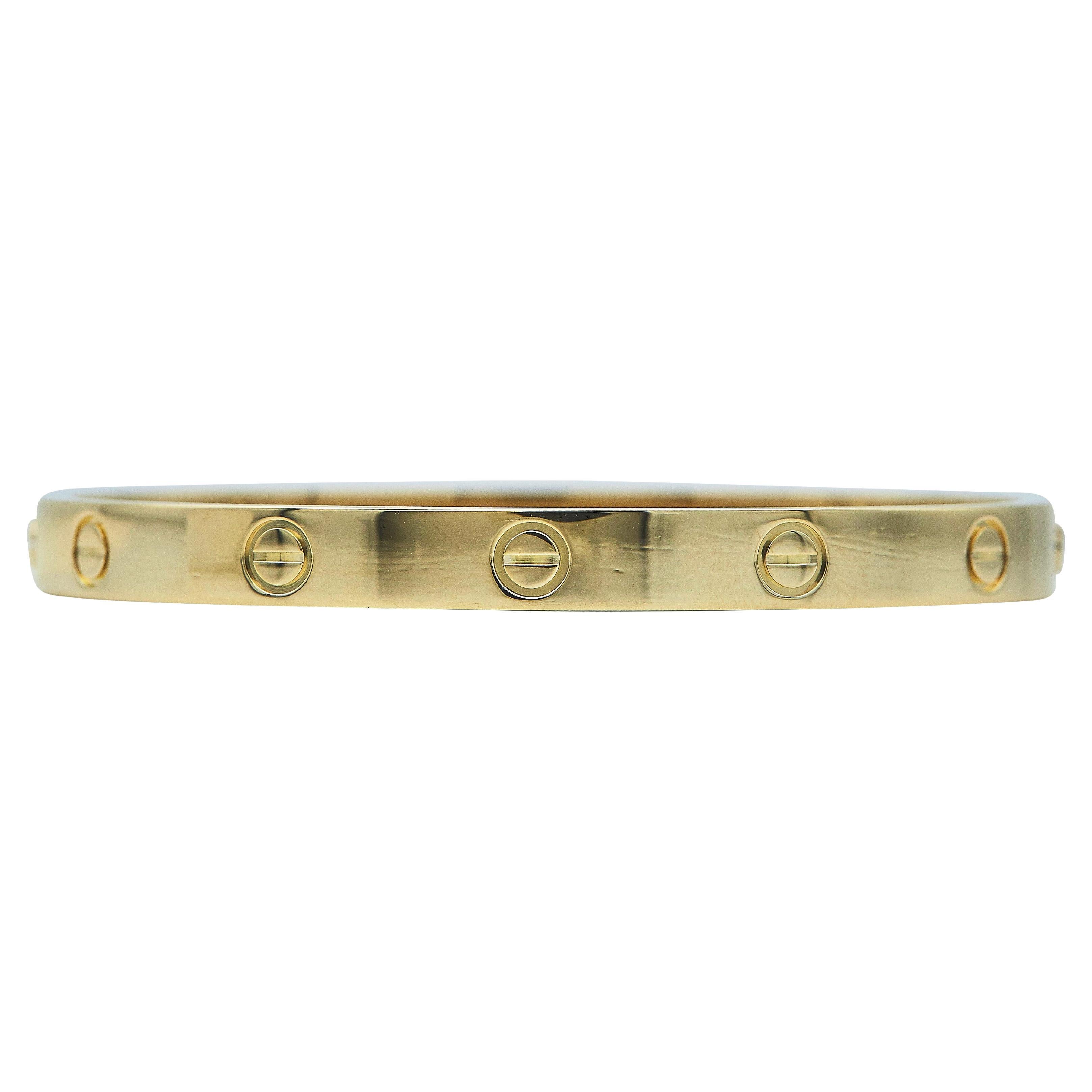 Cartier Love Bracelet Classic Model 18K Gelbgold Größe 18