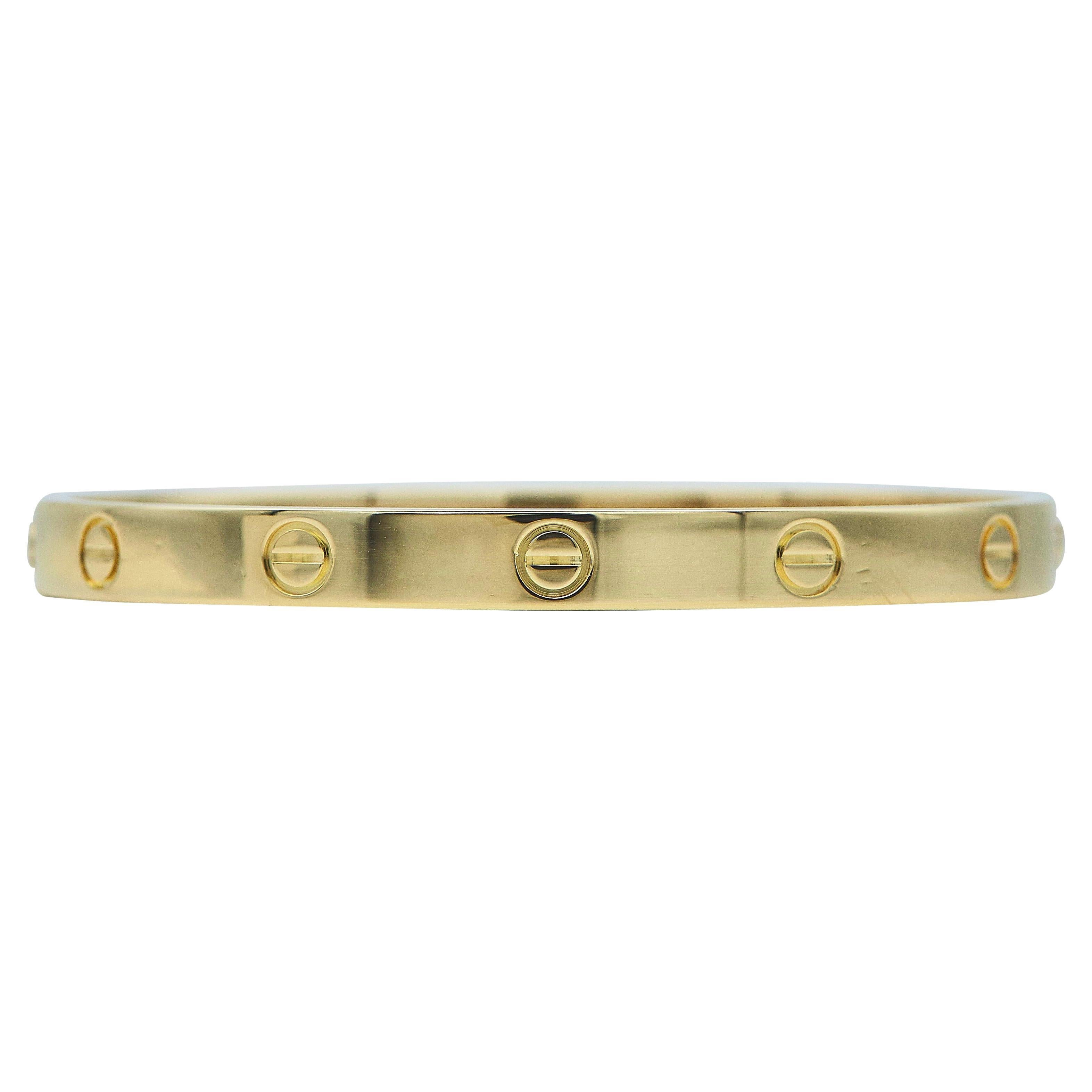 Cartier Love Bracelet Classic Model 18K Gelbgold Größe 18