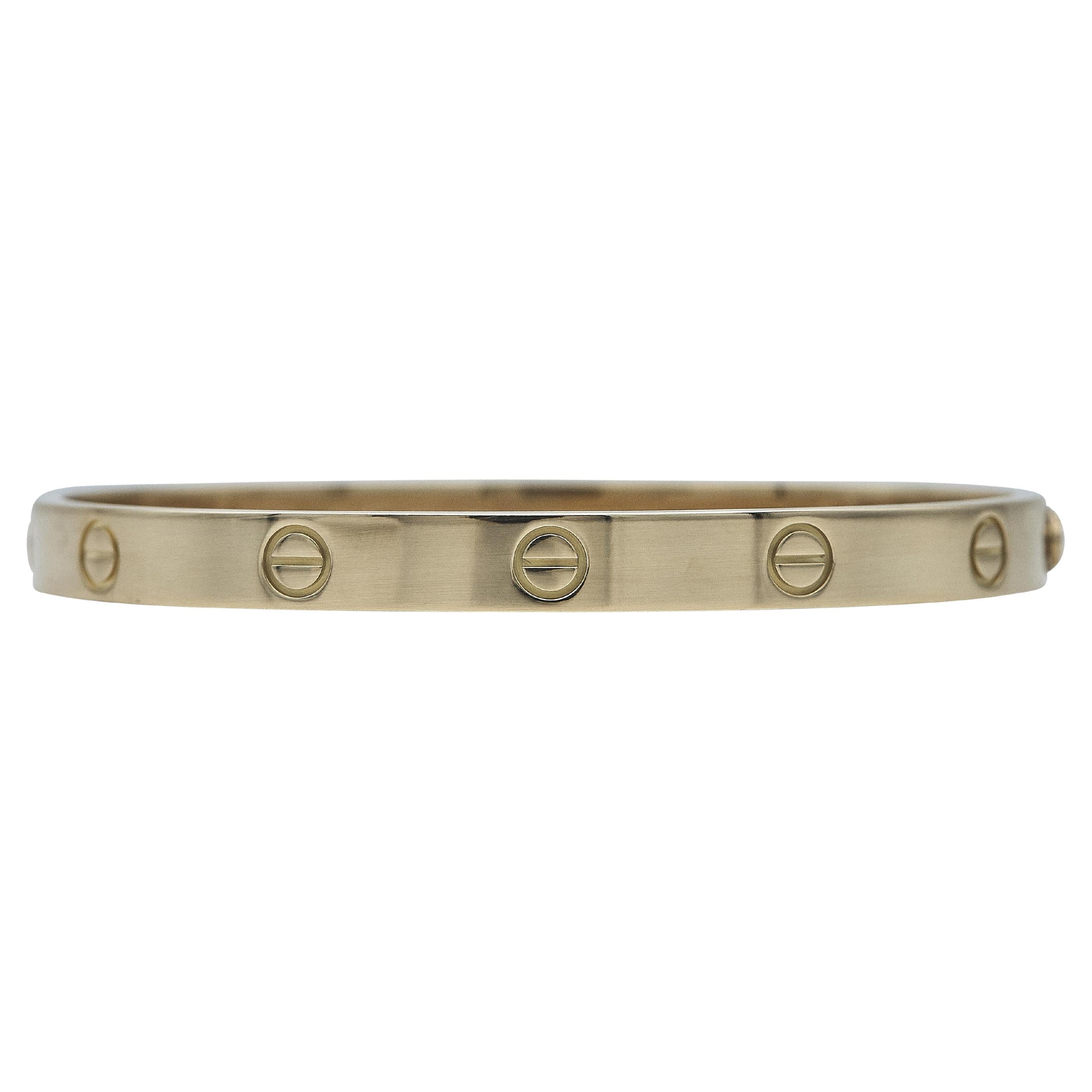 Cartier Love Bracelet Modèle Classique Or Jaune 18K Taille 18