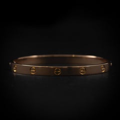 Cartier LOVE Bracelet Classic Model 18K Yellow Gold Size 19