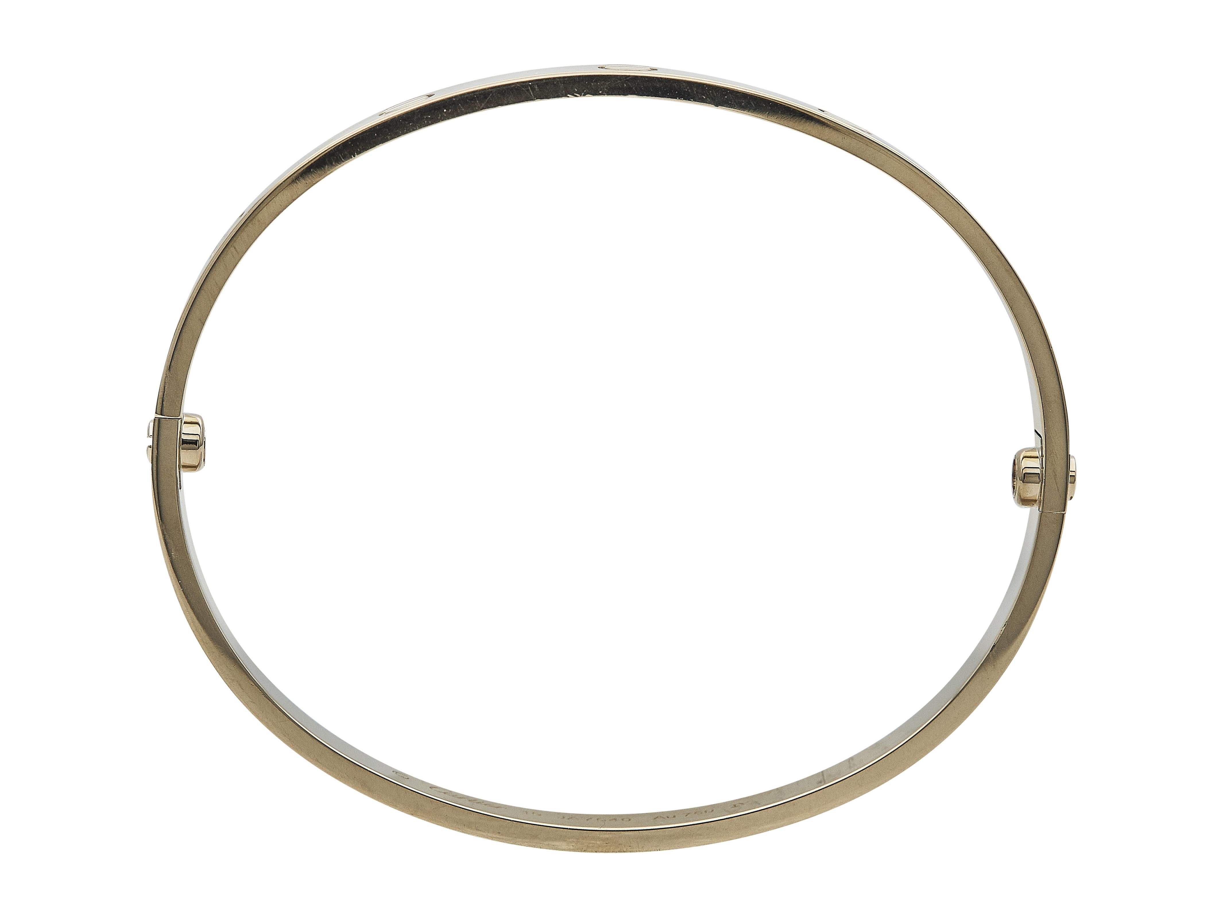 Cartier Love Bracelet Modèle Classique Or Jaune 18K Taille 19 Excellent état - En vente à New York, NY