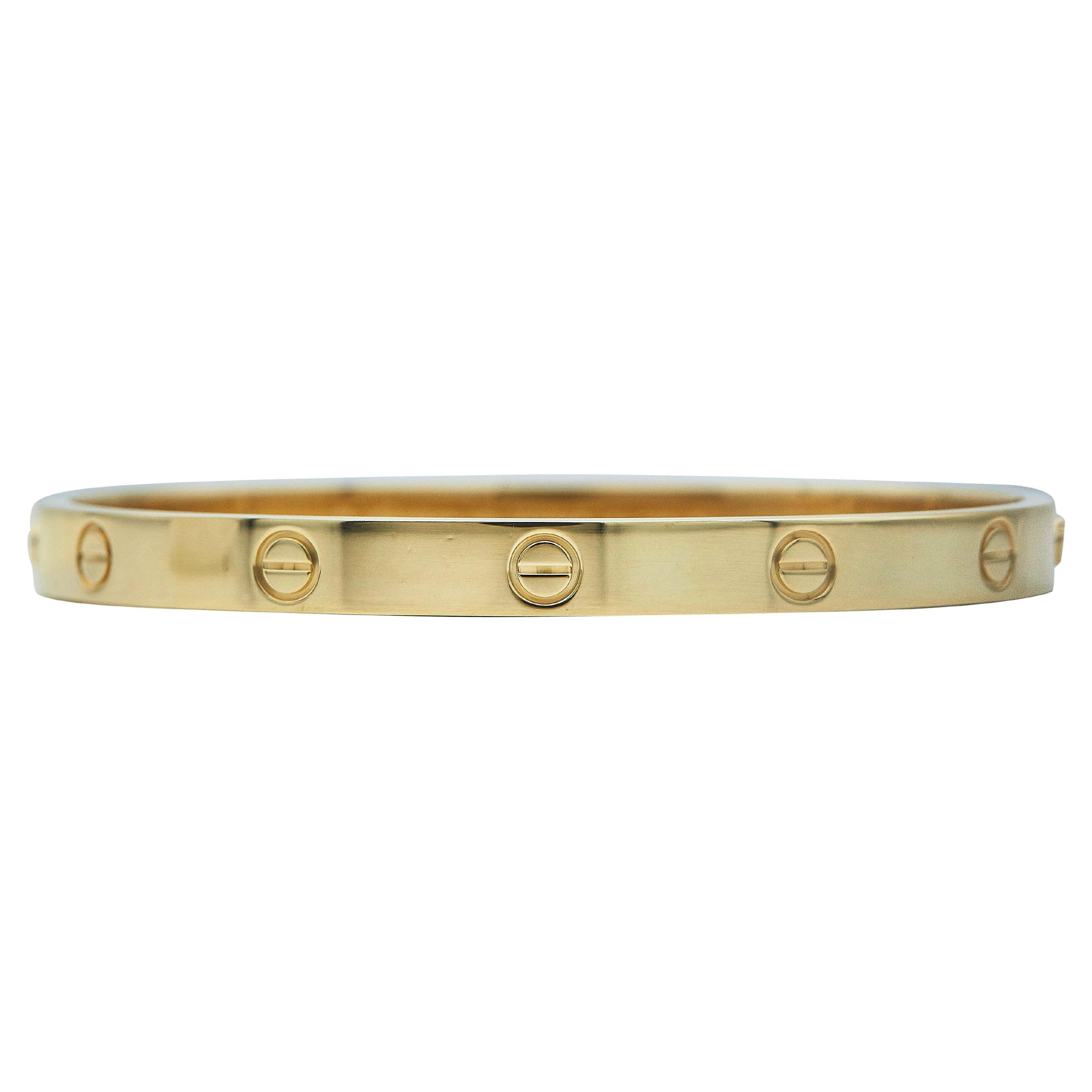 Cartier Love Bracelet Modèle Classique Or Jaune 18K Taille 19
