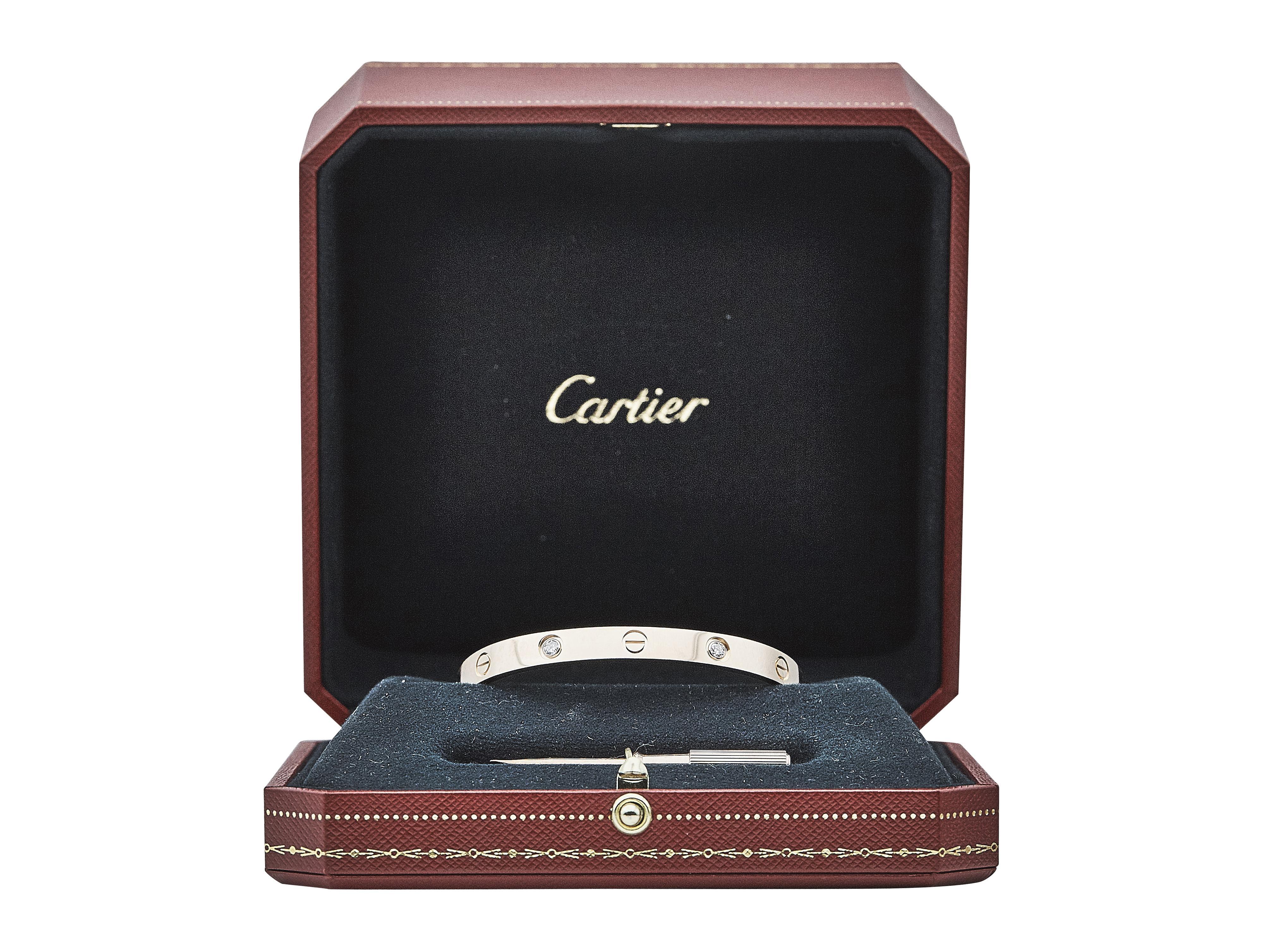 Cartier Love Bracelet Classic Model No. 4 Diamant 18K Rose Gold Größe 17 für Damen oder Herren im Angebot