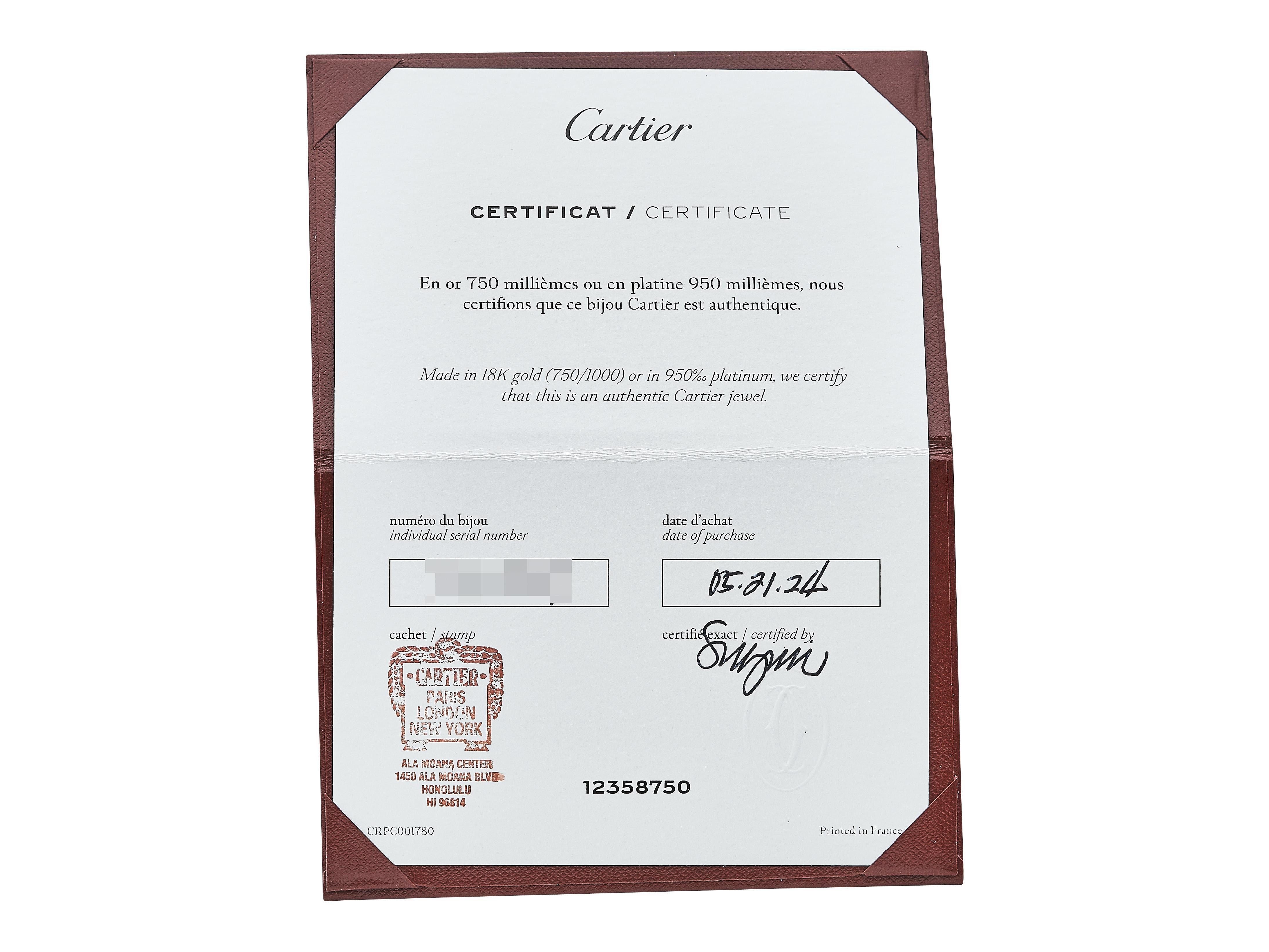 Cartier Love Bracelet Classic Model No. 4 Diamant 18K Rose Gold Größe 17 im Angebot 1