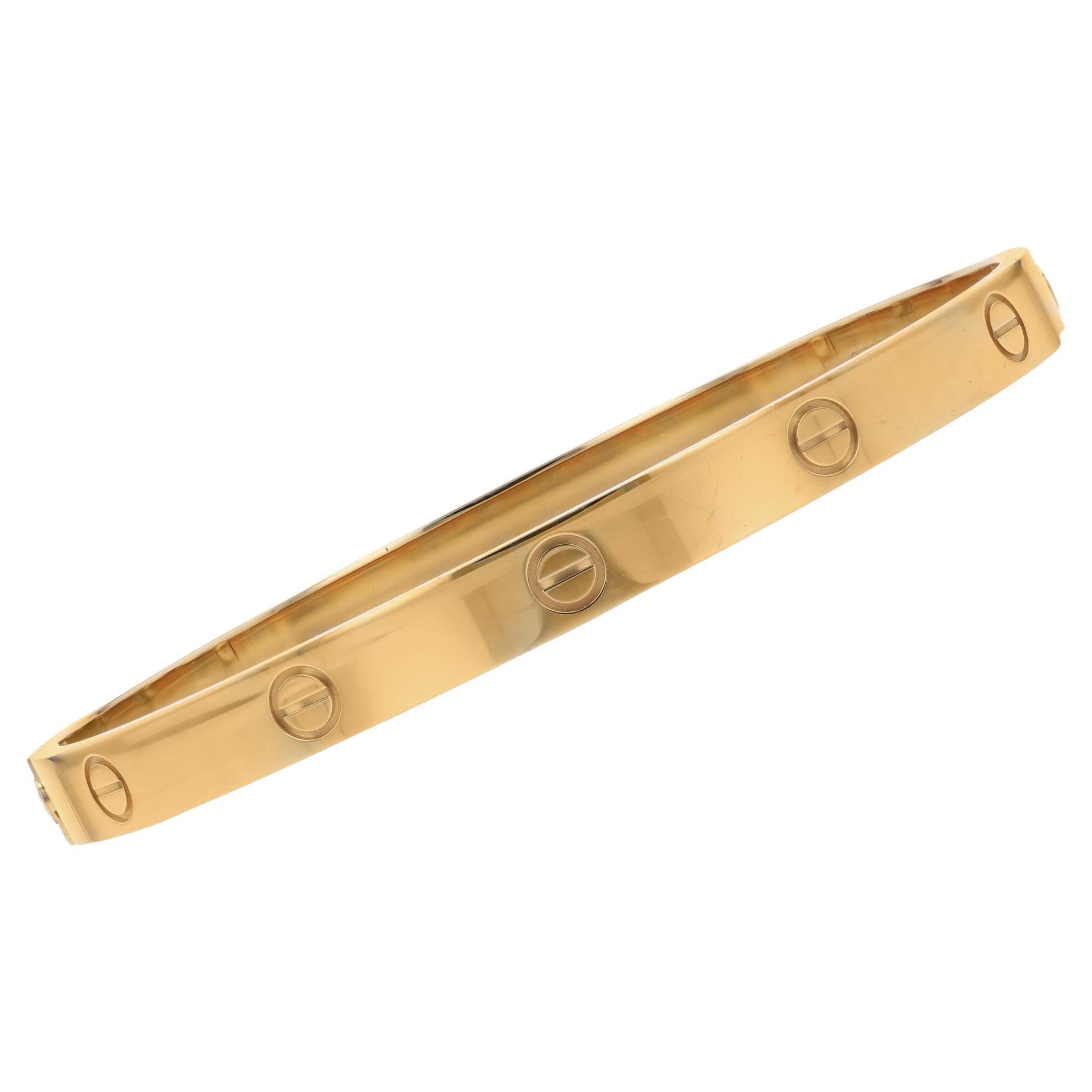 Cartier Love Bracelet Classic Model Size 20 18k Yellow Gold