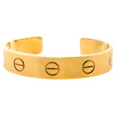 Cartier Love Bracelet Cuff Yellow Gold Wide XXL Size 17 Box & Papers