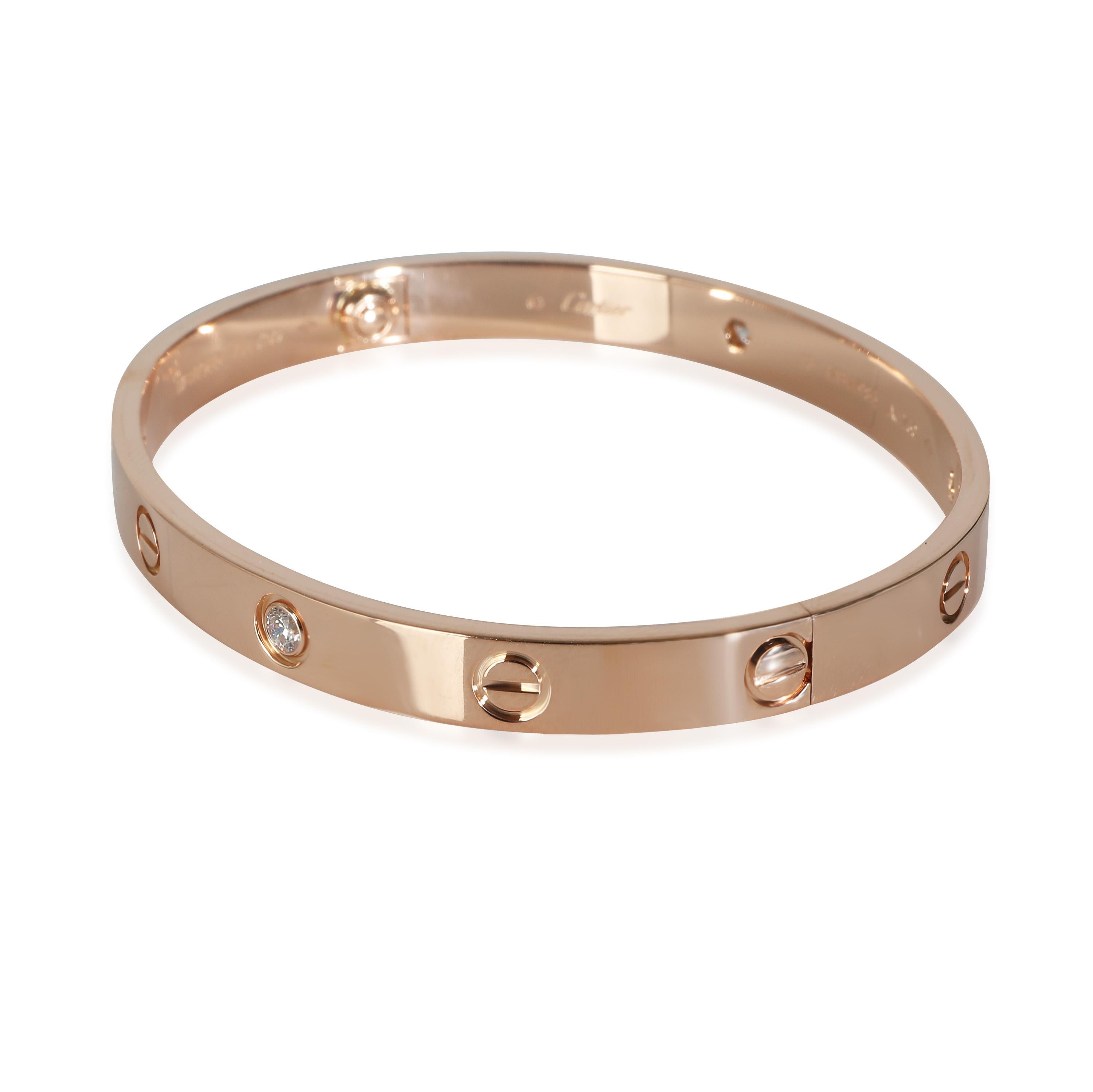  Cartier Bracelet Love, diamants (or rose) Unisexe 