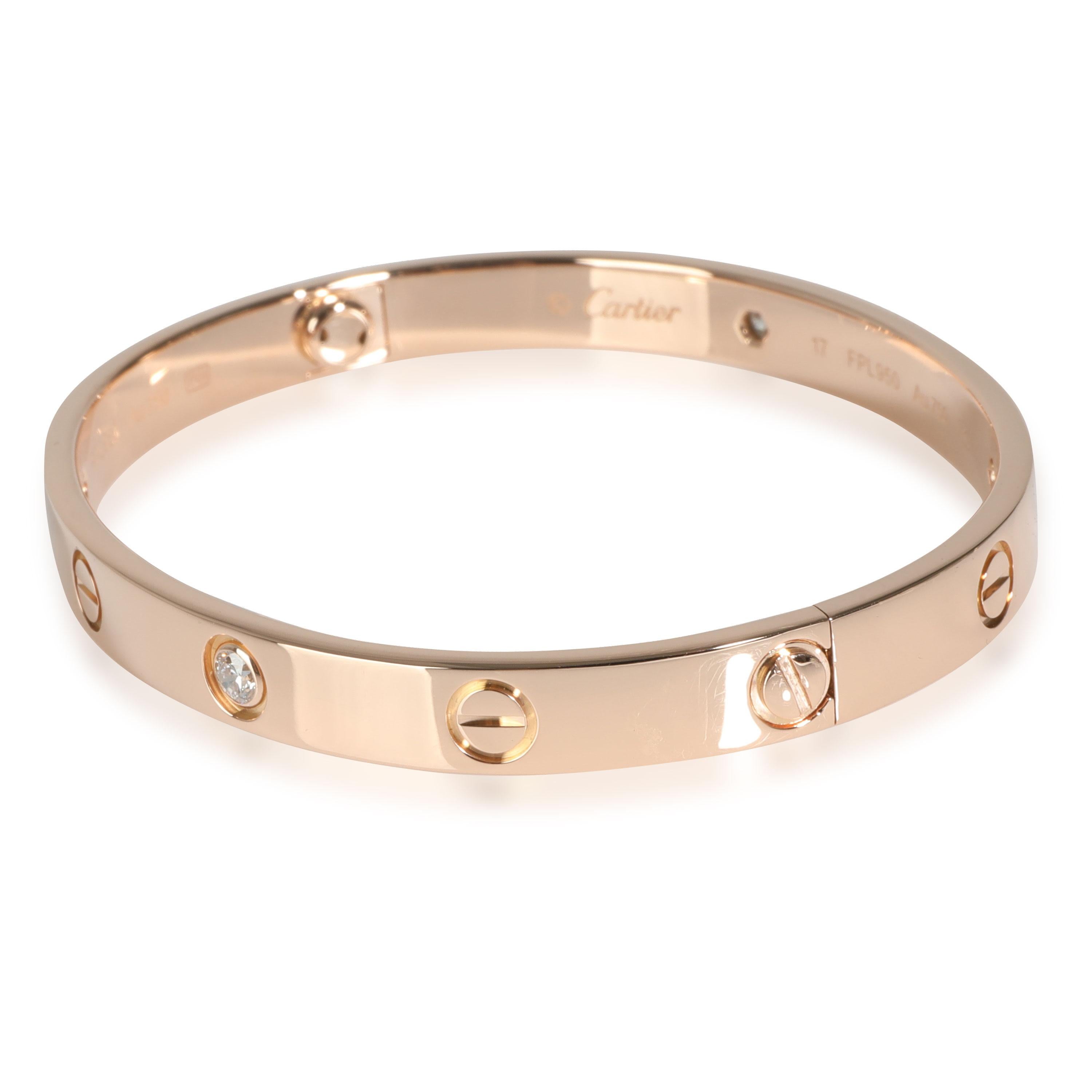 Cartier Bracelet Love, diamants (or rose) Unisexe en vente