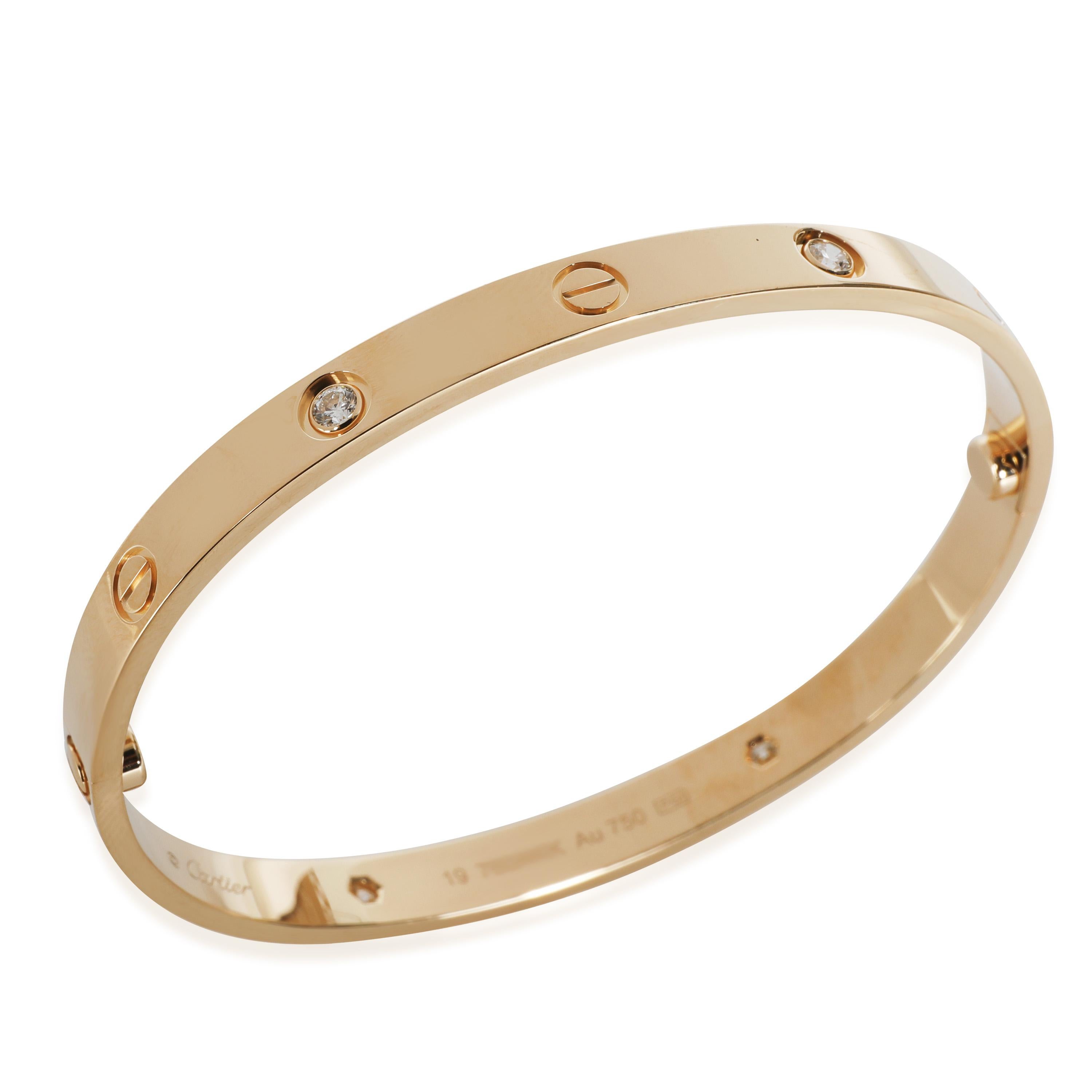 Bracciale Cartier Love, diamanti (oro giallo) In condizioni ottime a New York, NY