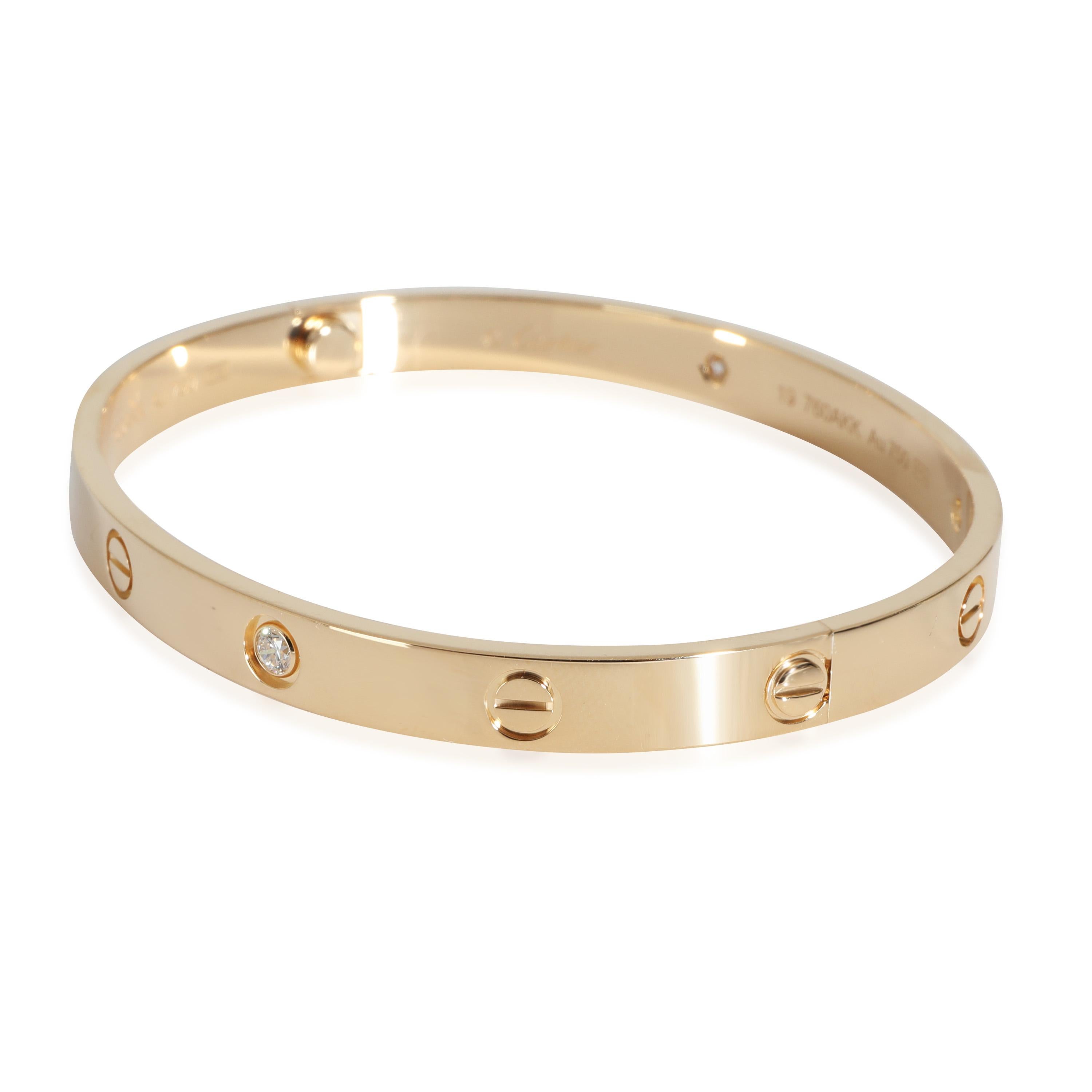 da uomo o donna Bracciale Cartier Love, diamanti (oro giallo)