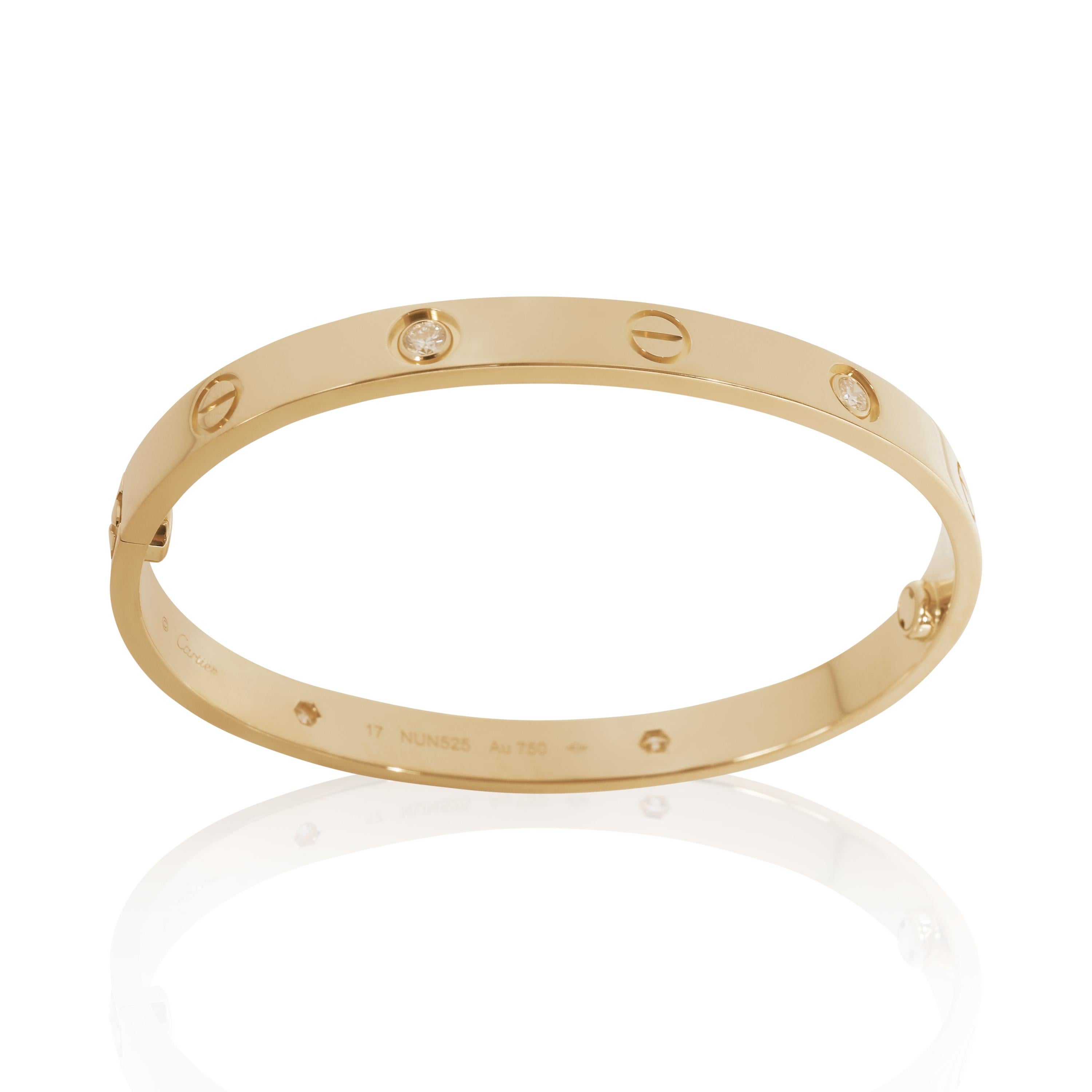 Cartier Love-Armband, Diamanten (Gelbgold) im Angebot 2