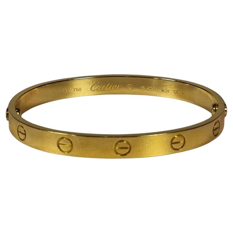 Cartier LOVE Bracelet with Box and Screwdriver at 1stDibs