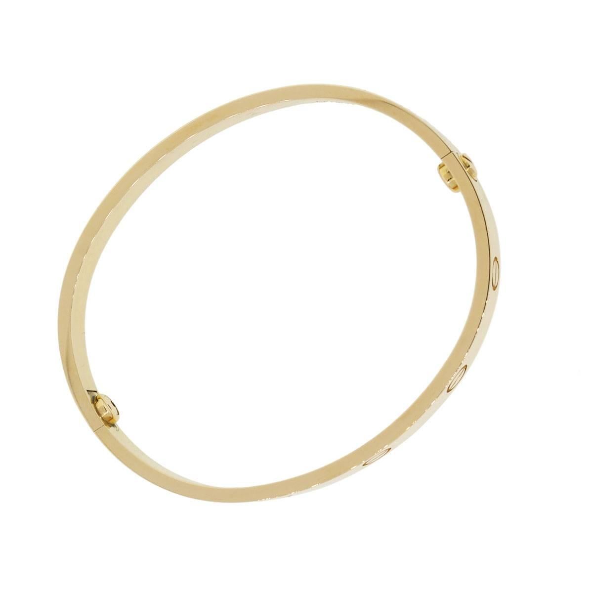 Designer: Cartier
Material: 18k yellow gold
Measurements: Size 17
Total Weight: 32.1g (20.6dwt)
Additional Details: This item comes with a Cartier box, certificate and screwdriver!
SKU: G7536