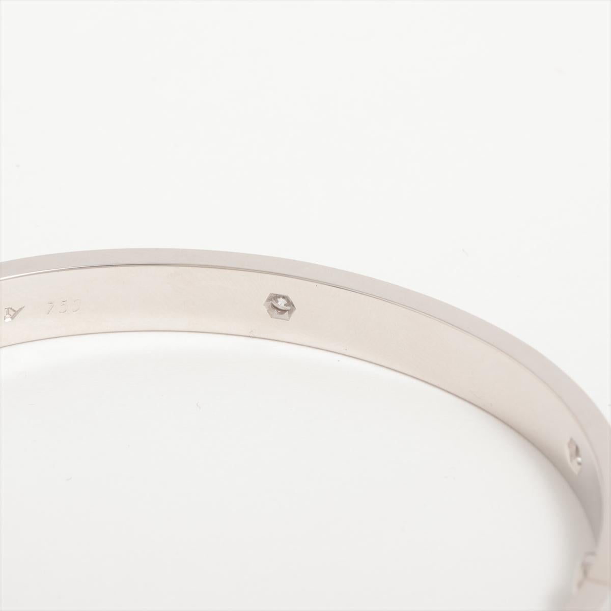 Cartier Love Bracelet Half Diamond 4PD 750WG In Excellent Condition In Oyster Bay, NY