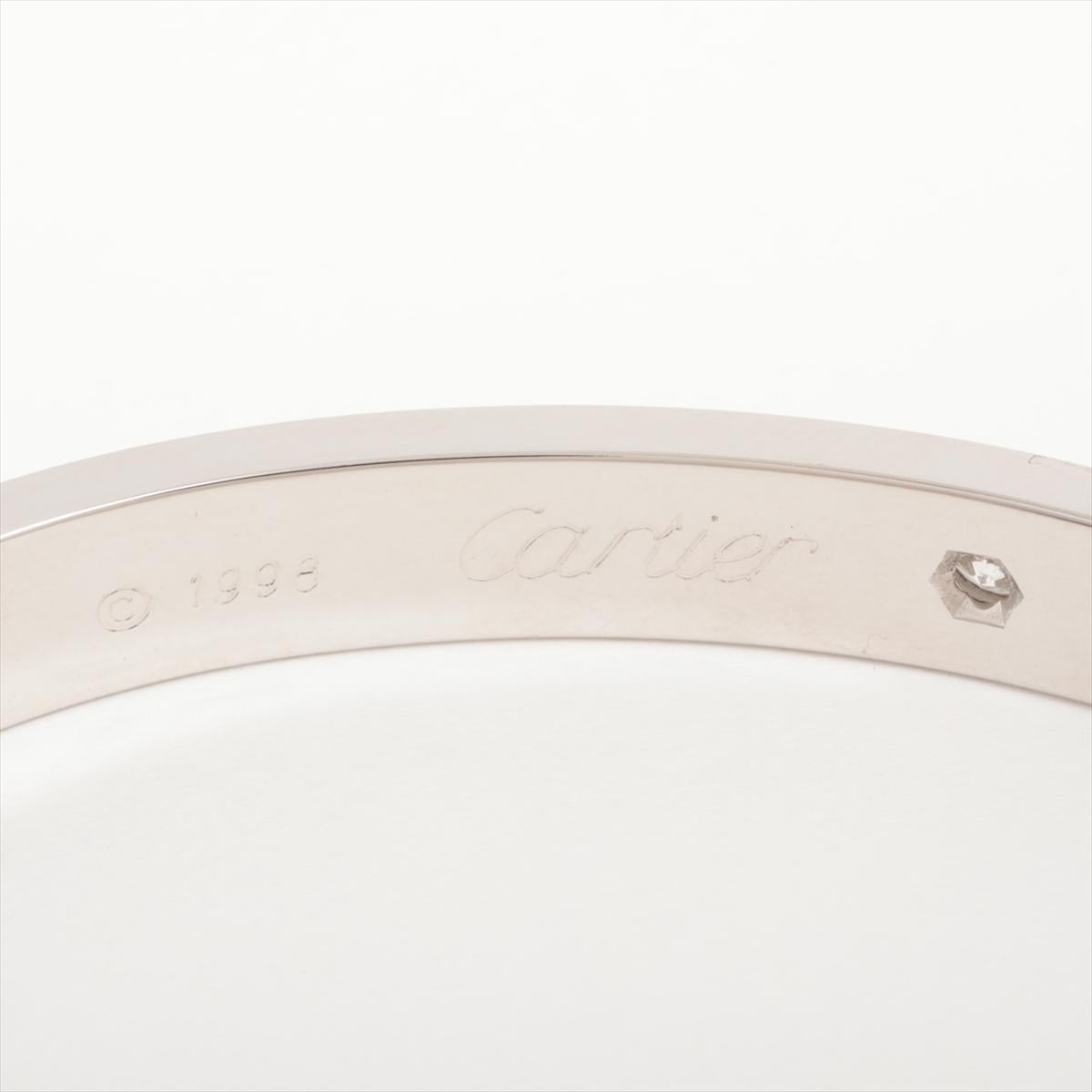 Women's or Men's Cartier Love Bracelet Half Diamond 4PD 750WG