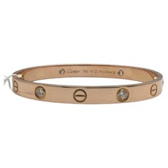 Cartier Love Bracelet Half Diamond 750PG - Size 16 - 27.3g