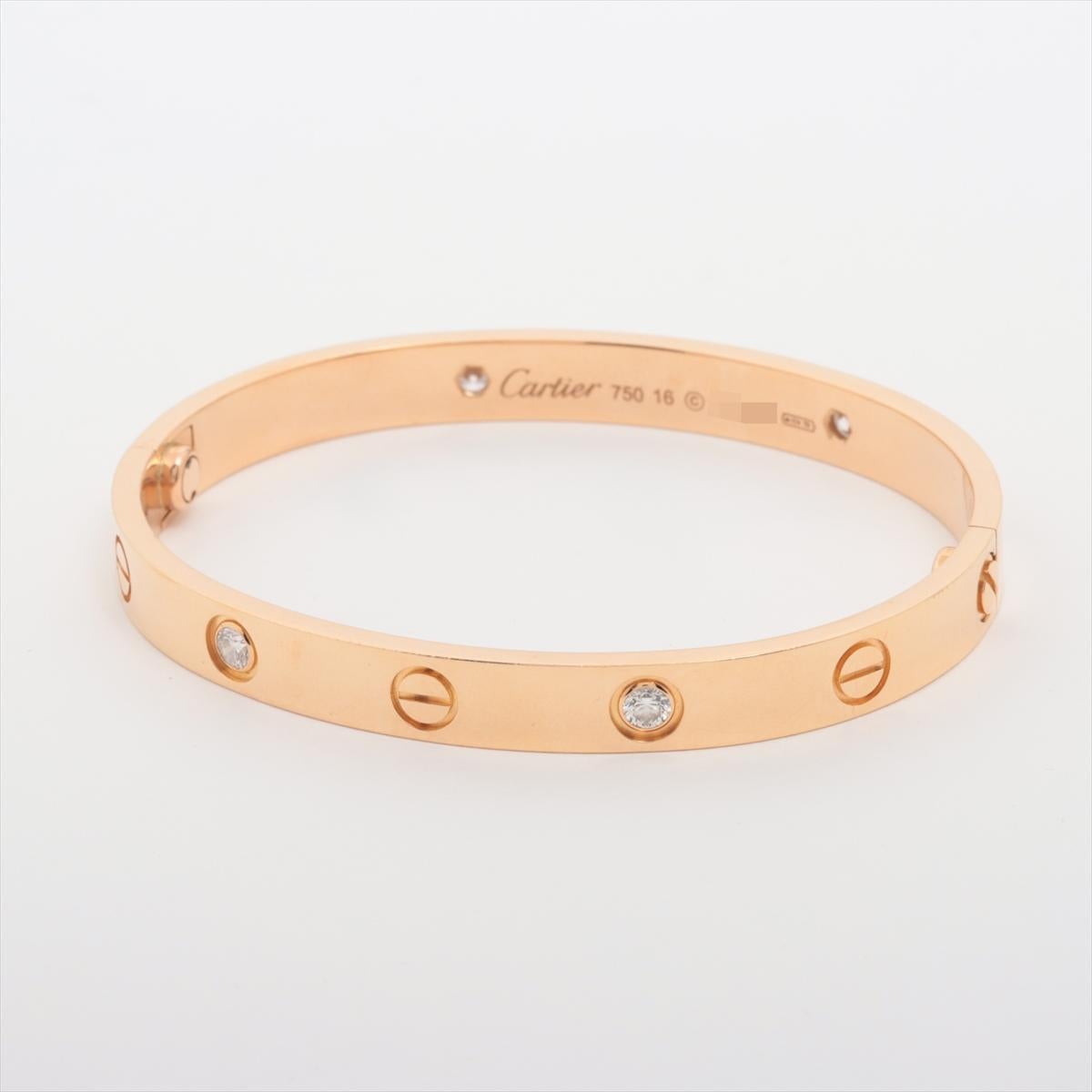 Cartier Love Bracelet Half Diamond 4PD 750PG