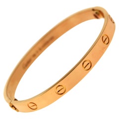 Cartier Love Bracelet in 18 Karat Rose Gold, 'C-338'