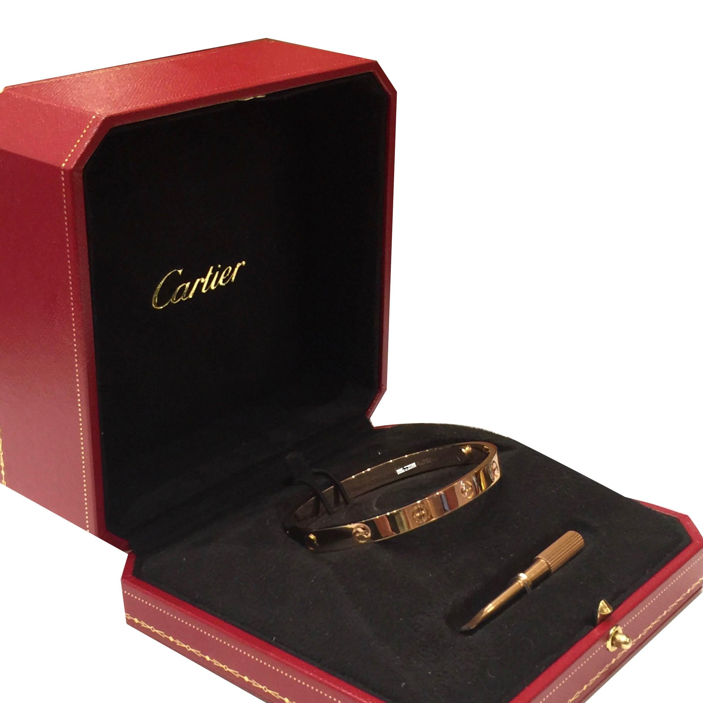 Women's or Men's Cartier Love Bracelet in 18 Karat Rose Gold