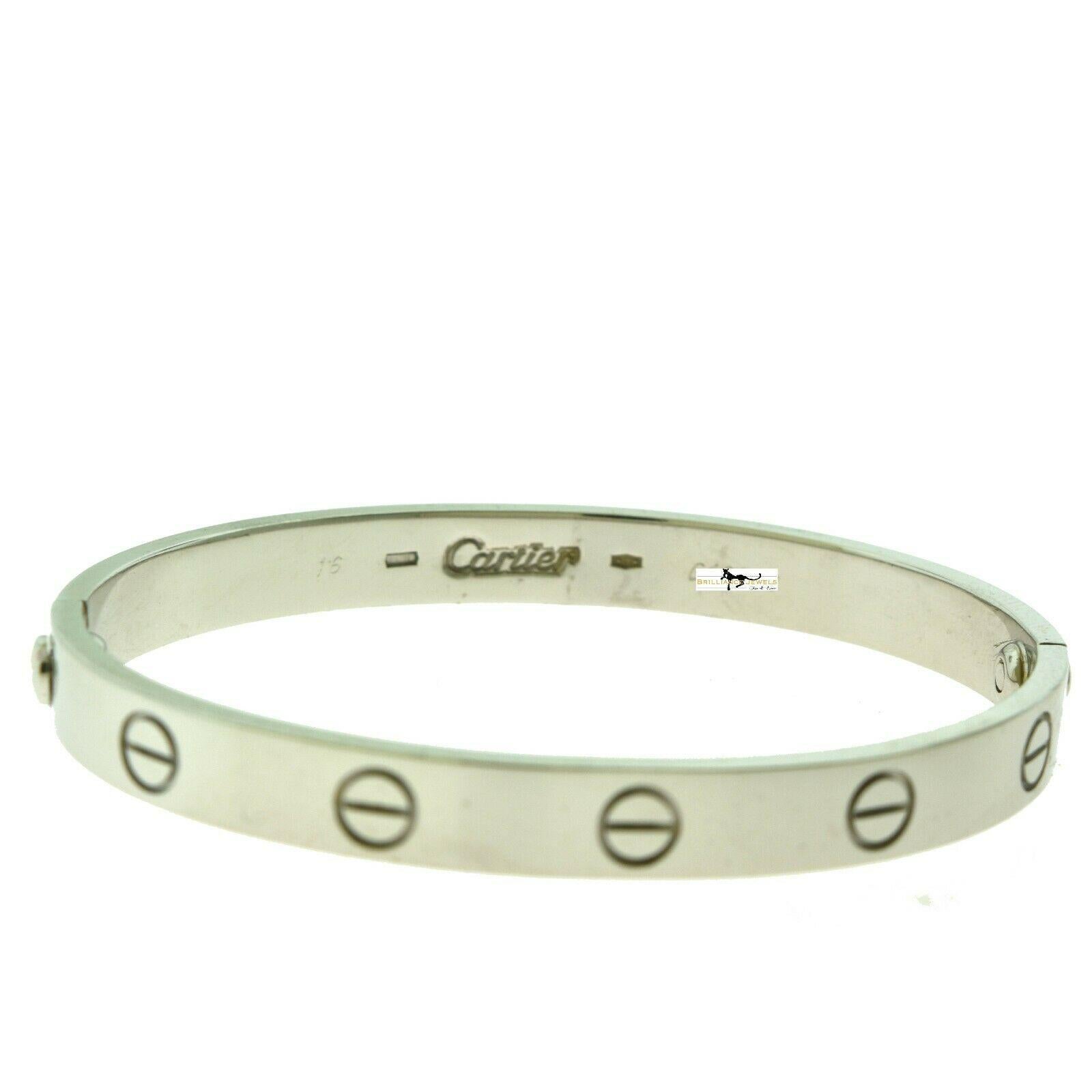 Women's or Men's Cartier Love Bracelet in 18 Karat White Gold, Bracelet