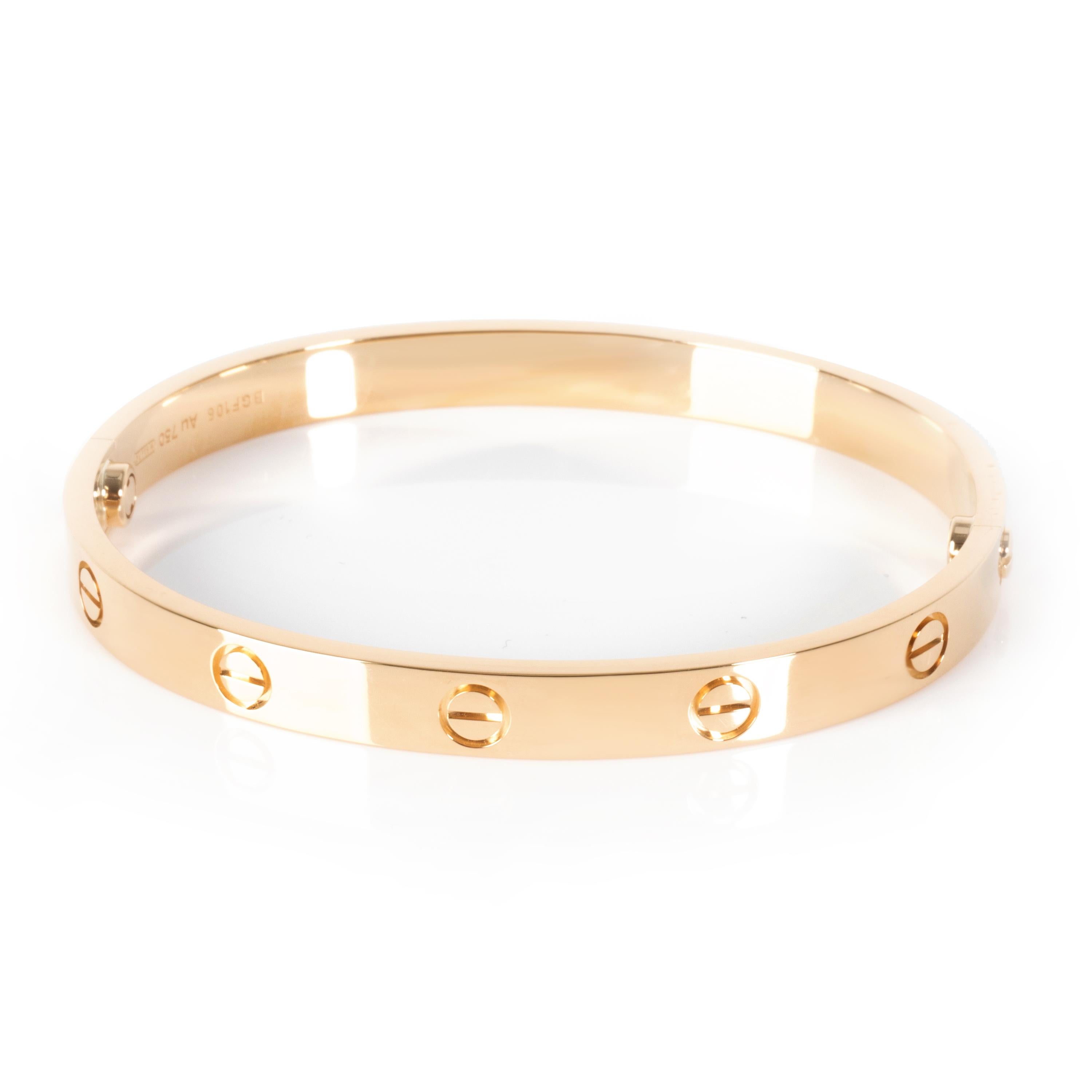 Cartier Love Bracelet in 18 Karat Yellow Gold In Excellent Condition In New York, NY