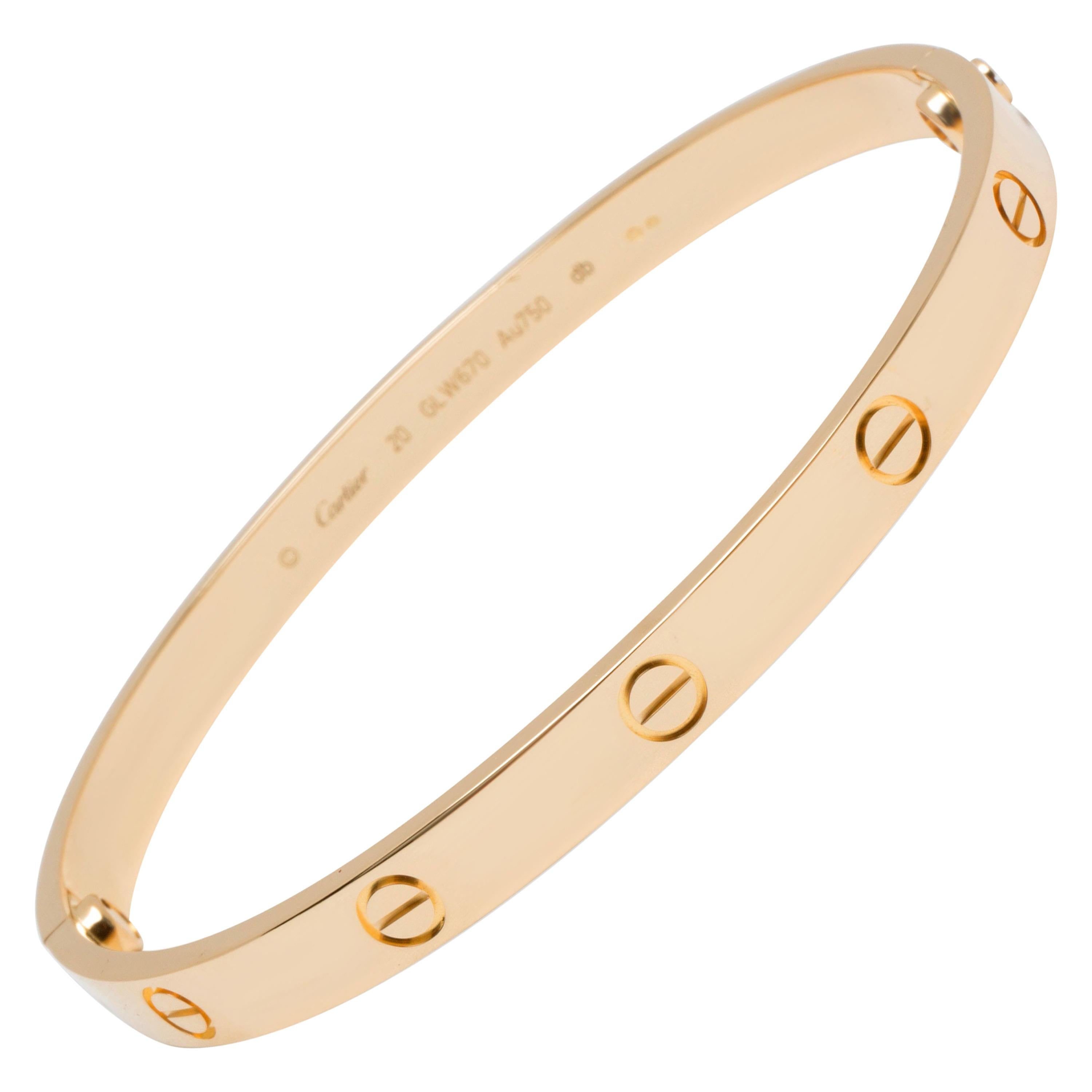 Cartier Love Bracelet in 18 Karat Yellow Gold (Size 20)