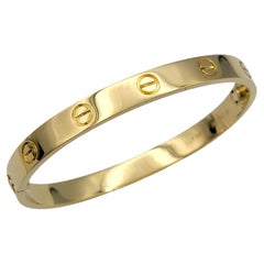 Cartier Love Bracelet in 18 Karat Yellow Gold with Box and Screwdriver, Size 16