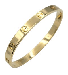 Cartier Love Bracelet in 18 Karat Yellow Gold with Screwdriver, Size 17