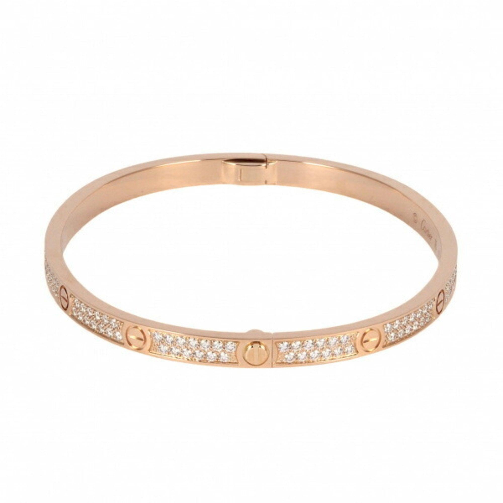 Cartier Love Bracelet in 18K Pink Gold

Additional information:
Brand: Cartier
Line: Love
Material: Pink gold (18K)
Condition: Good
Condition details: The item has been used and has some minor flaws.
Before purchasing, please refer to the images for