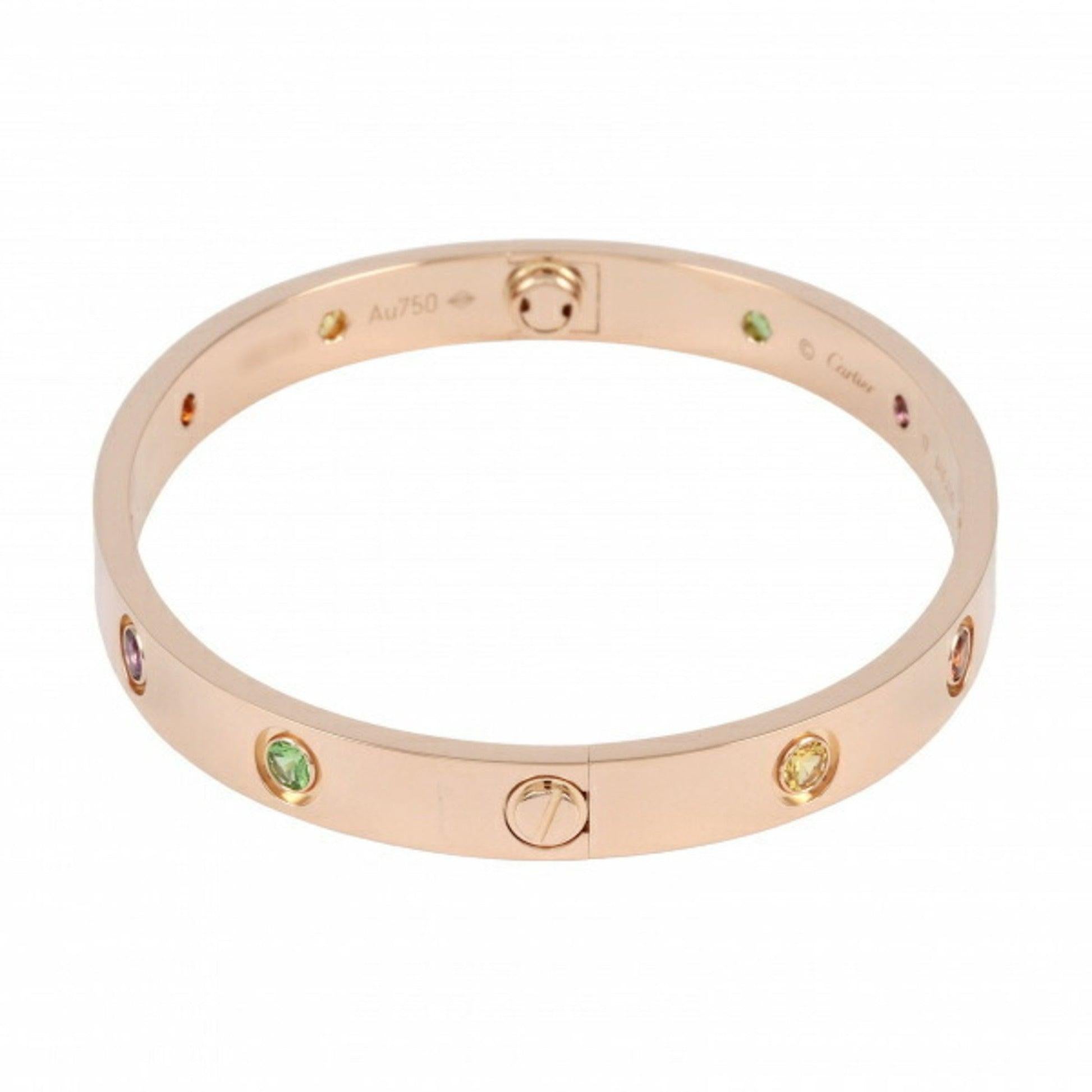 Cartier Love Bracelet in 18K Pink Gold

Additional Information:
Brand: Cartier
Material: Pink gold (18K)
Condition: Good
Condition details: The item has been used and has some minor flaws. Before purchasing, please refer to the images for the exact