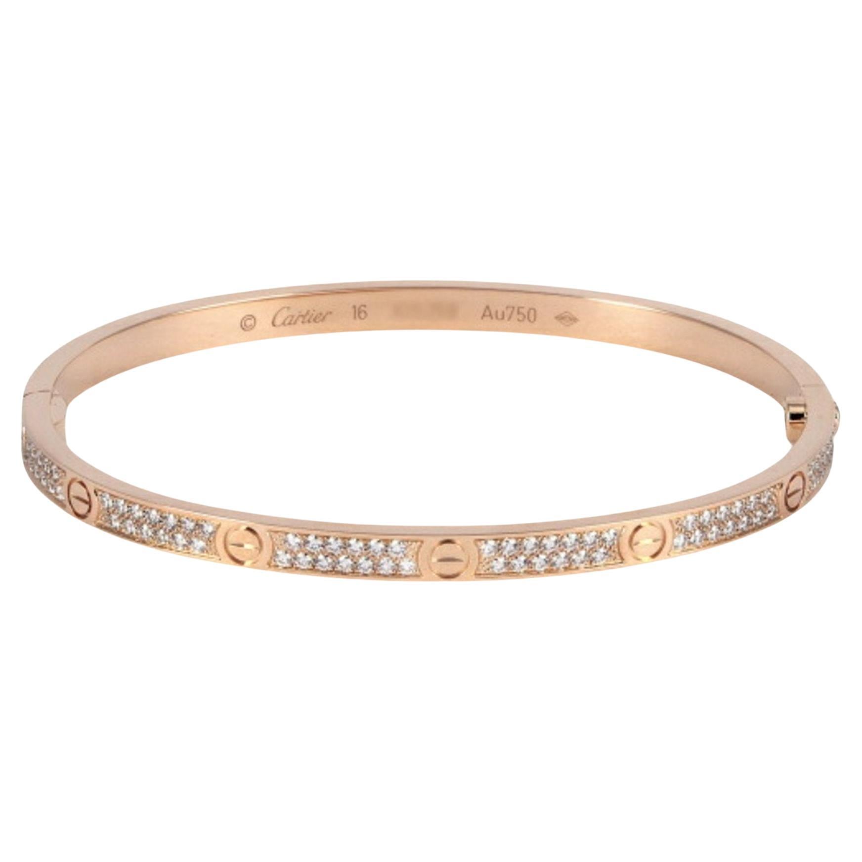 Cartier Bracelet d'amour en or rose 18 carats en vente