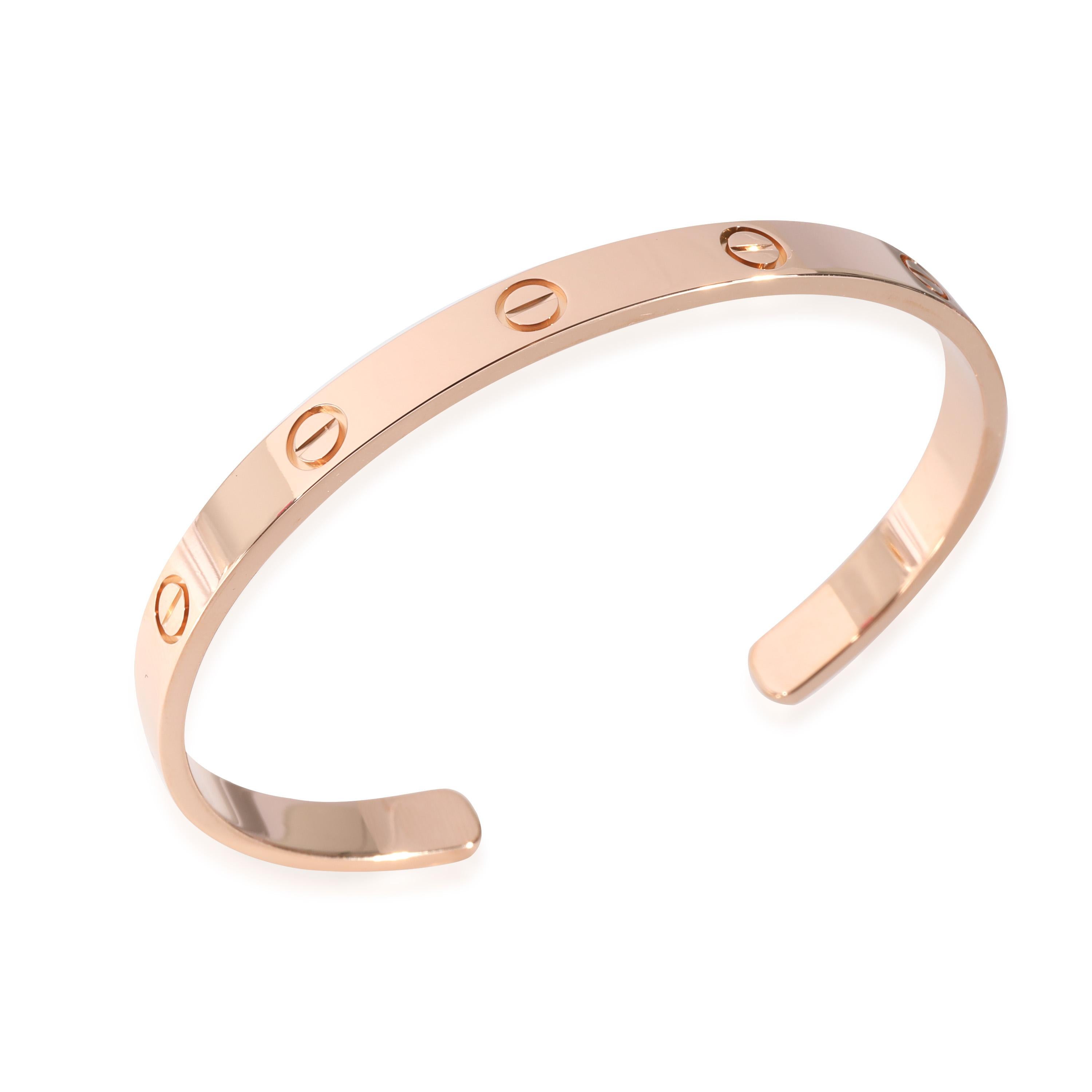 Cartier Love Bracelet in 18k Rose Gold For Sale at 1stDibs cartier