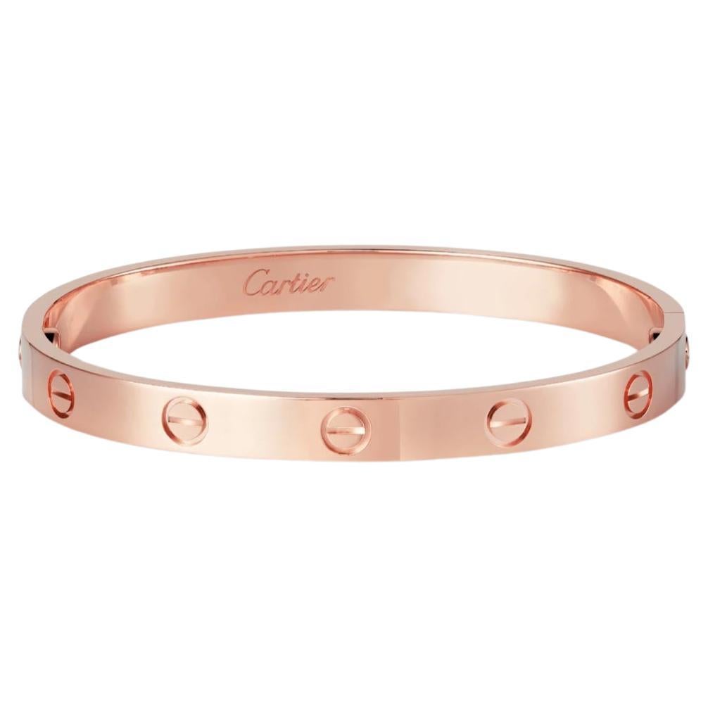 Bracelet Love de Cartier en or rose 18k En vente sur 1stDibs