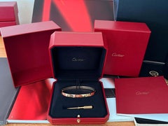 Cartier Love Bracelet in 18K Rose Gold Size 21 With Box and Papers