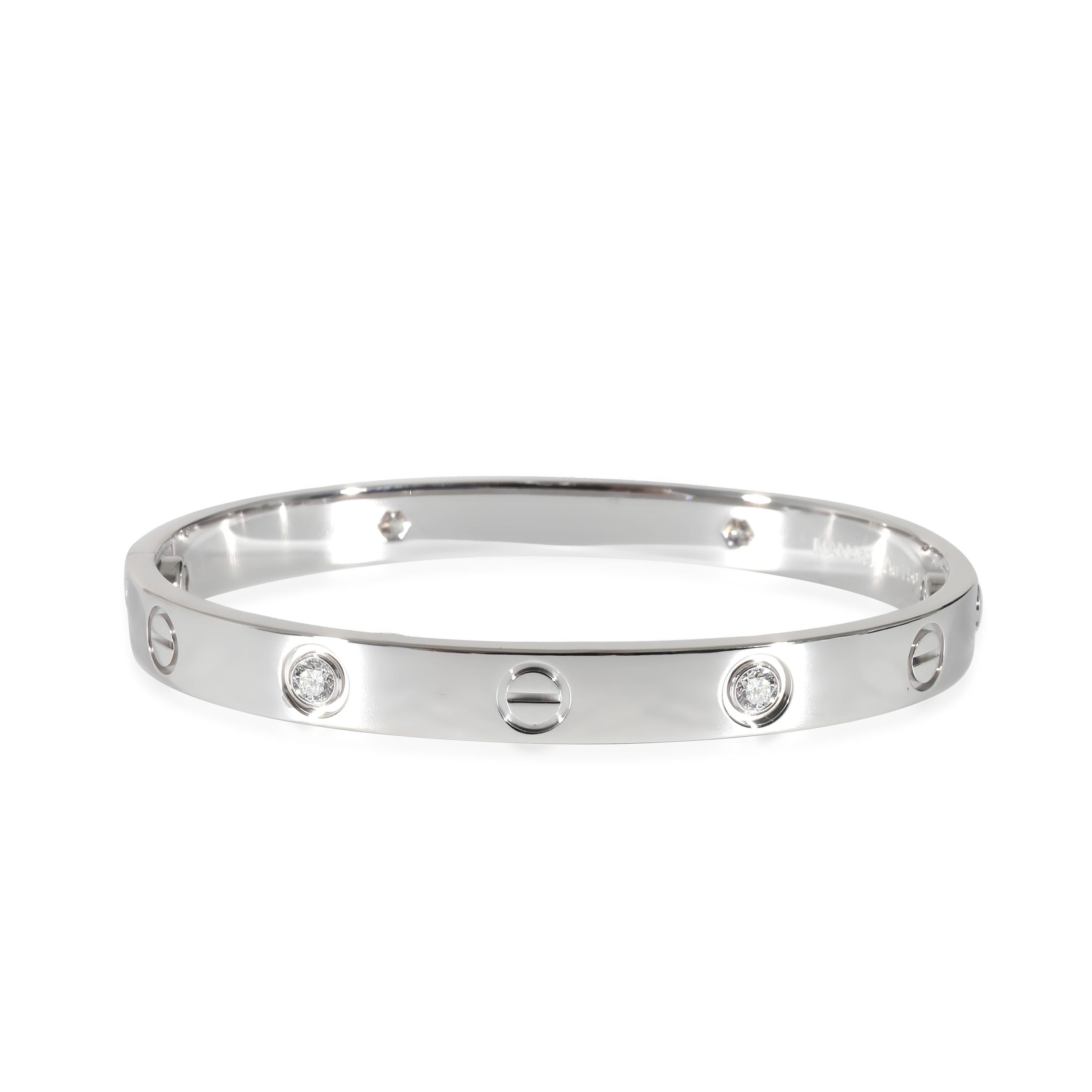 Cartier Love Bracelet in 18K White Gold 0.42 CTW

PRIMARY DETAILS
SKU: 134398
Listing Title: Cartier Love Bracelet in 18K White Gold 0.42 CTW
Condition Description: Cartier's Love collection is the epitome of iconic, from the recognizable designs to