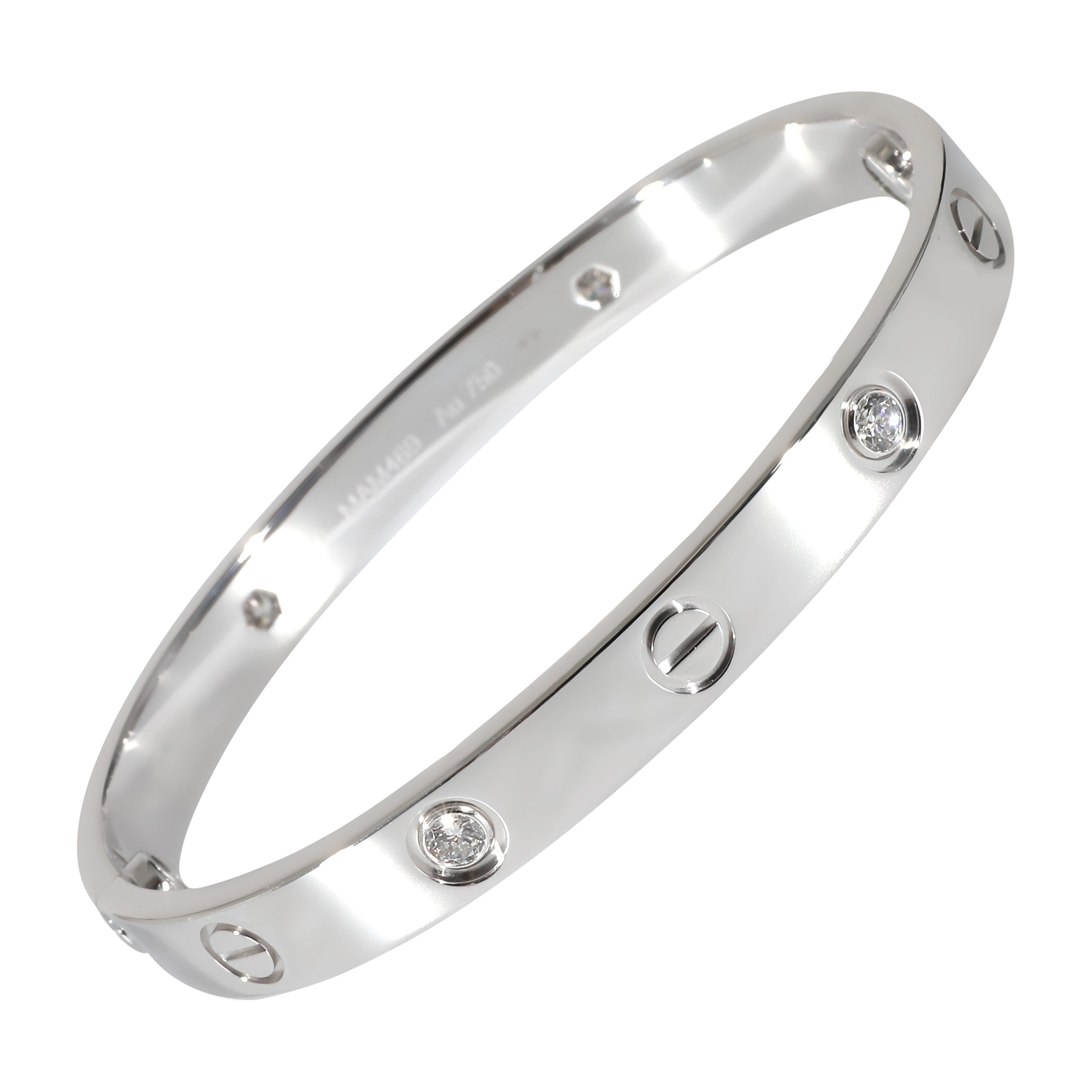 Cartier Love-Armband aus 18 Karat Weißgold mit 0,42 Karat Weißgold